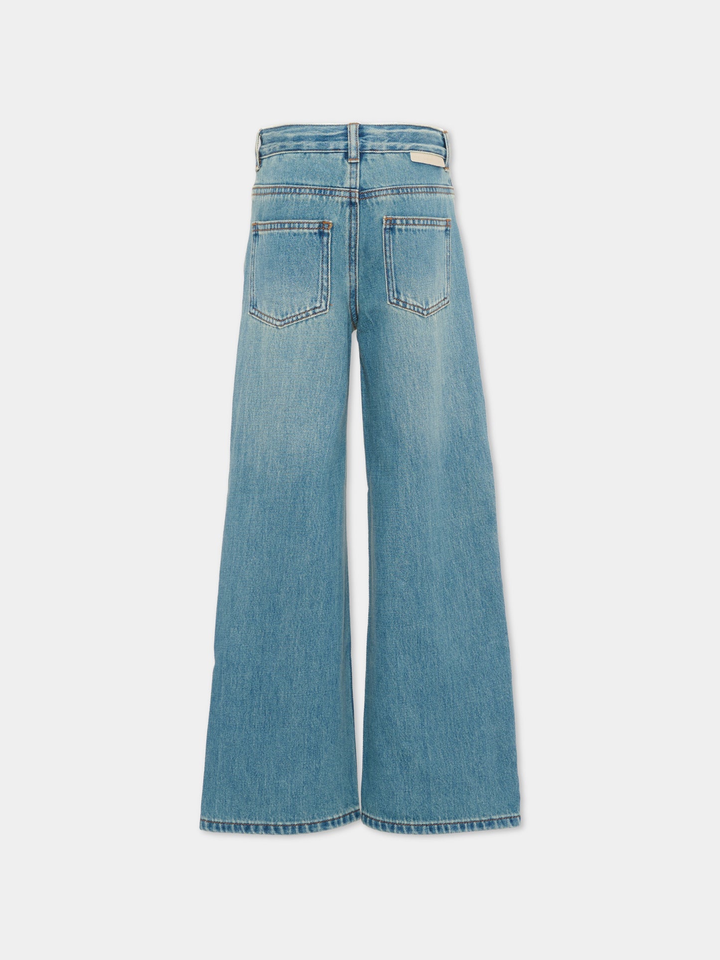 Jeans denim per bambina con bottoni,Stella Mccartney Kids,TY6C80-Z0746 665