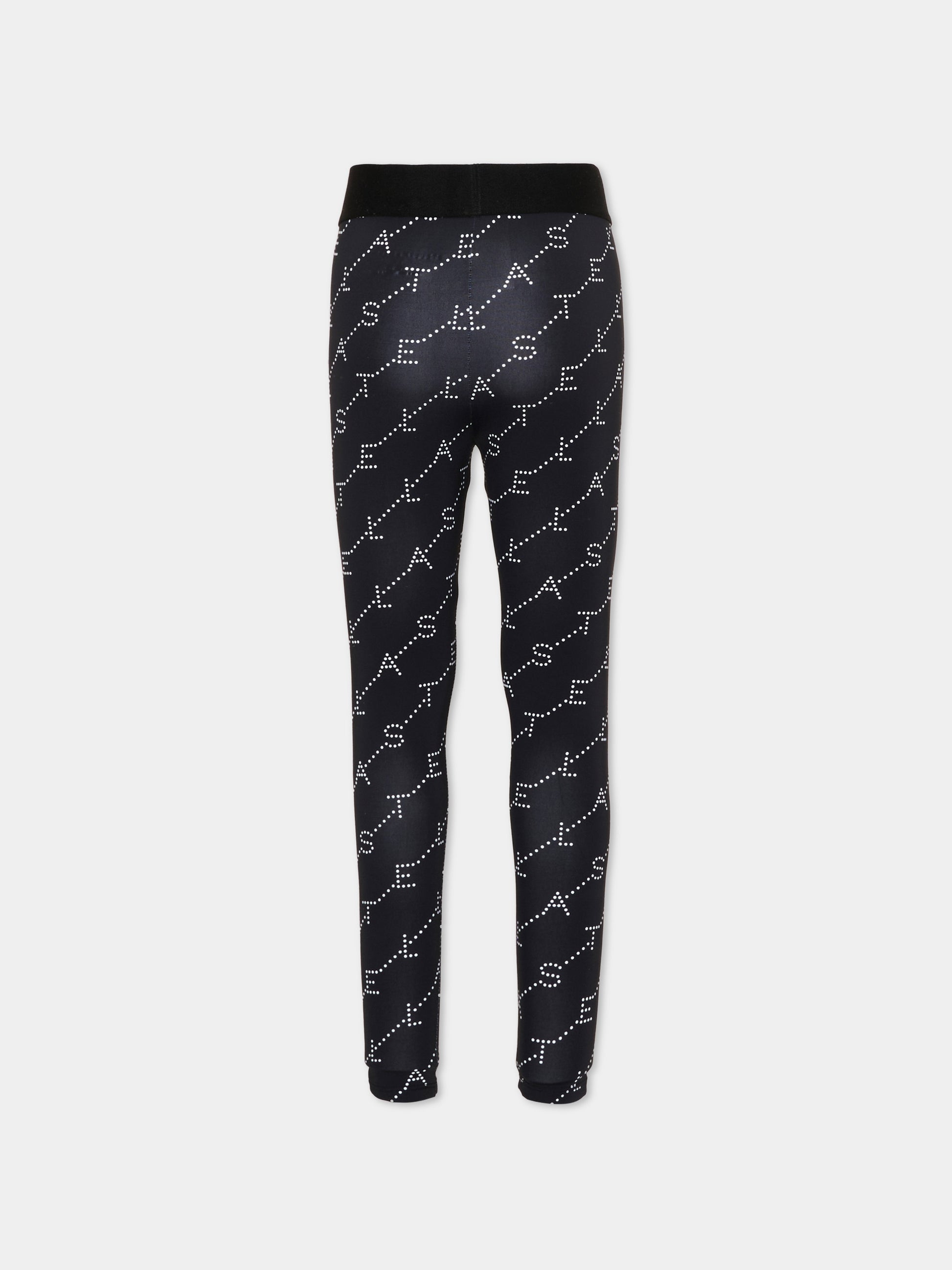 Leggings neri per bambina con logo,Stella Mccartney Kids,TY6D30-Z3479 930BC