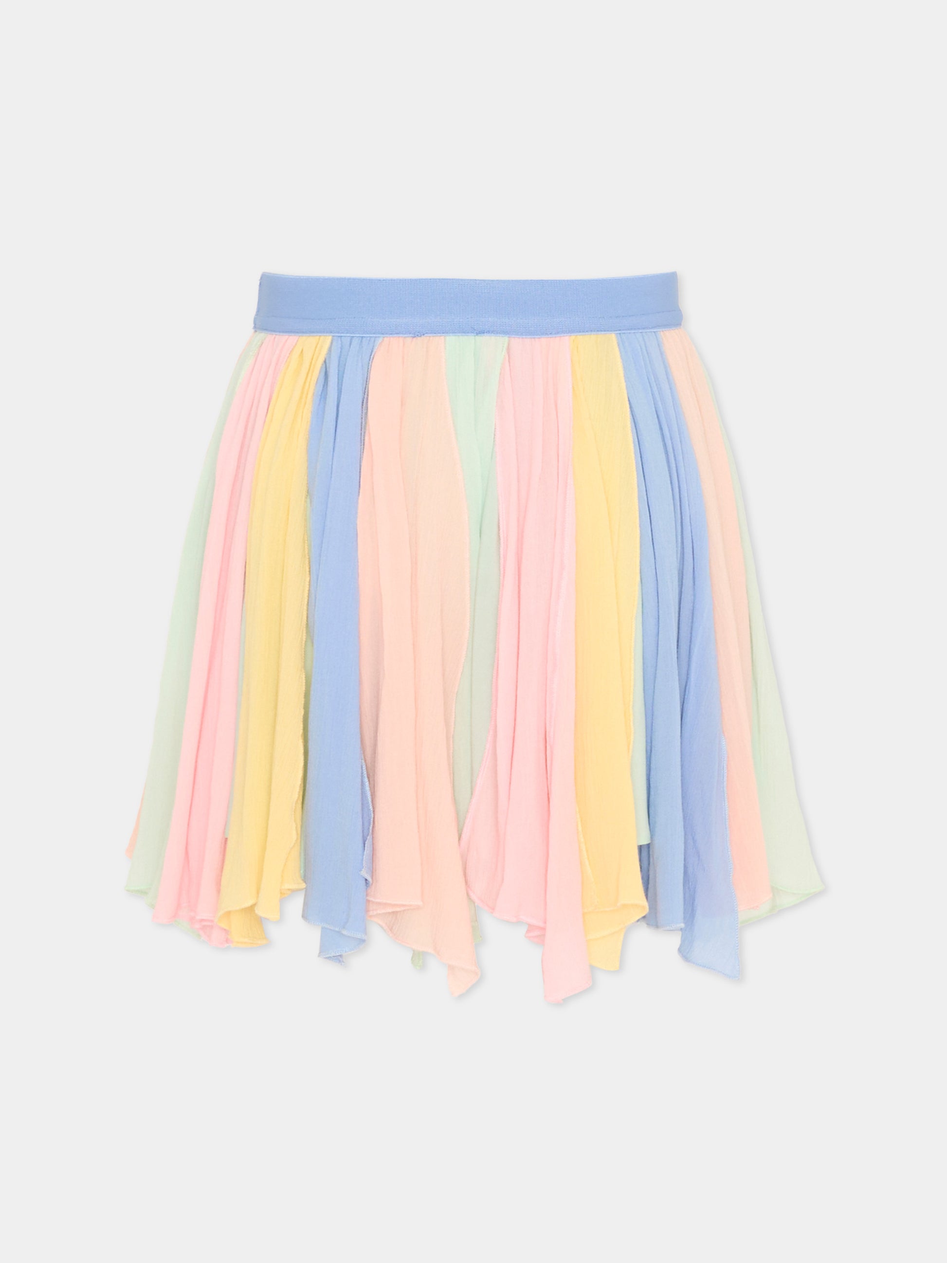 Gonna multicolor per bambina plissé,Stella Mccartney Kids,TY7A91-Z3556 999