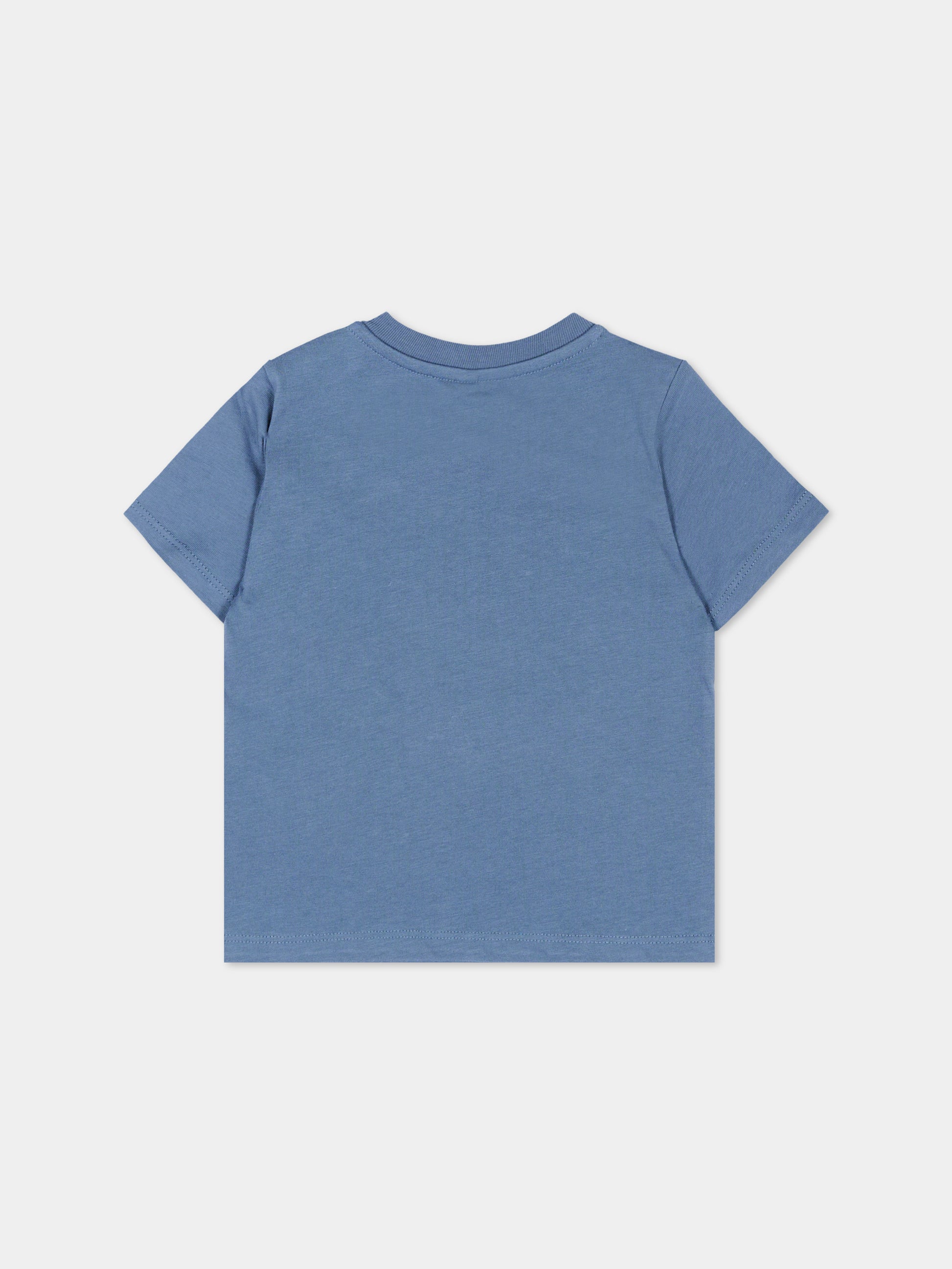 T-Shirt blu per neonato con balena,Stella Mccartney Kids,TY8540-Z0434 61B