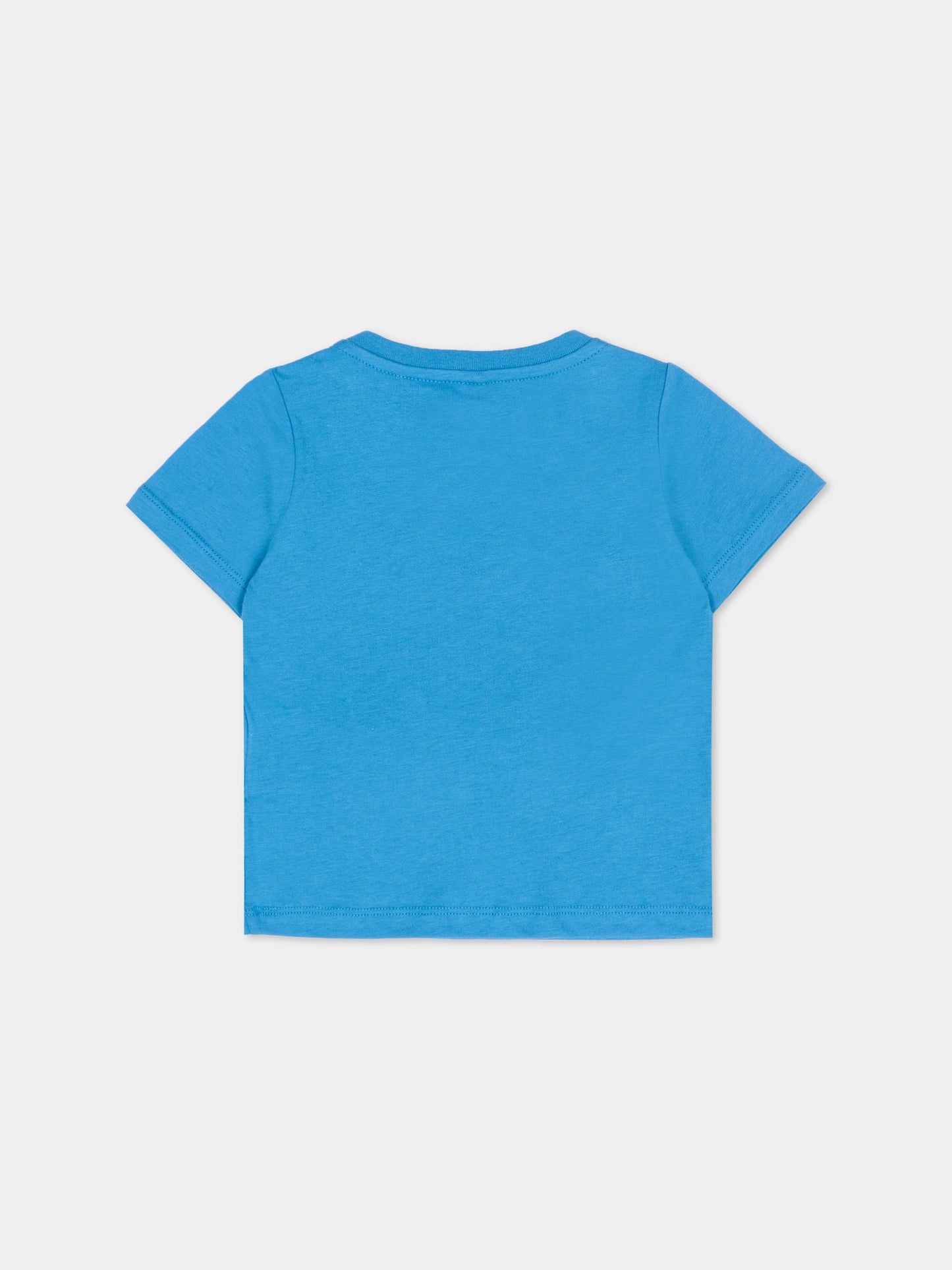 T-shirt blu per neonato con stampa colorata,Stella Mccartney Kids,TY8600-Z0434 61D