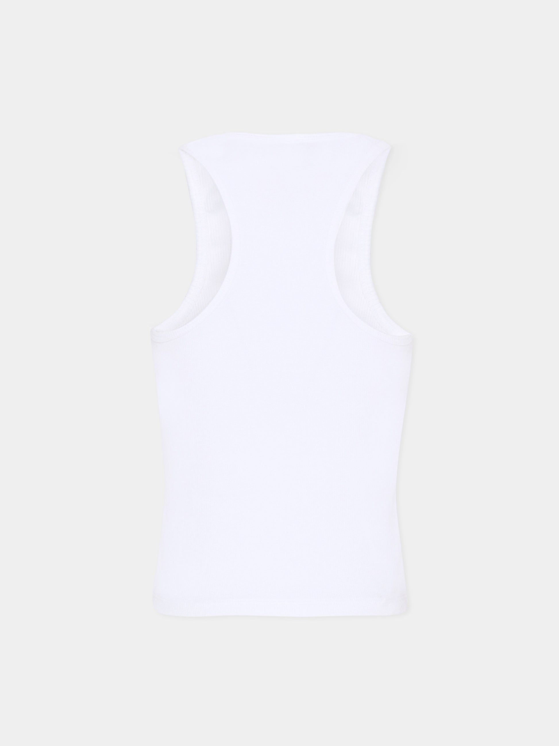 Canotta bianca per bambina con logo,Stella Mccartney Kids,TY8B92-Z2016 100