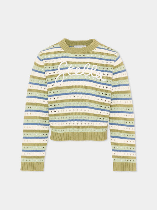Maglione multicolor per bambina con logo,Stella Mccartney Kids,TY9A40-Z1876 999