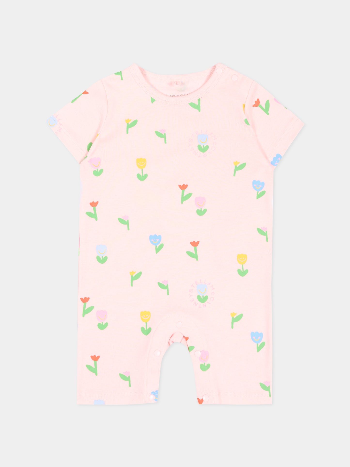 Set tutina rosa per neonata con tulipani,Stella Mccartney Kids,TYB030-Z3648 51ZMC