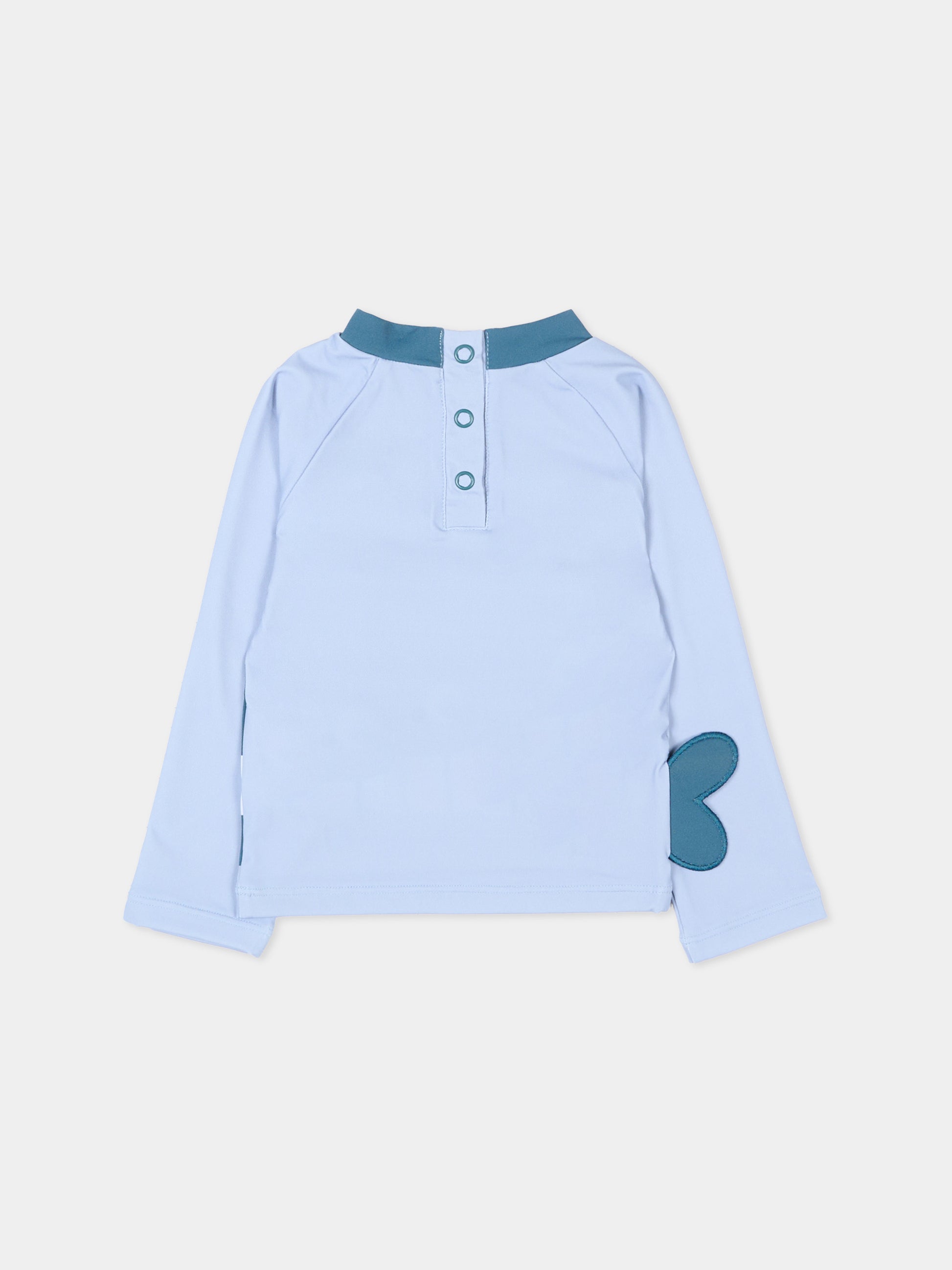Maglia anti UV celeste per neonato con balena,Stella Mccartney Kids,TYC542-Z0157 685