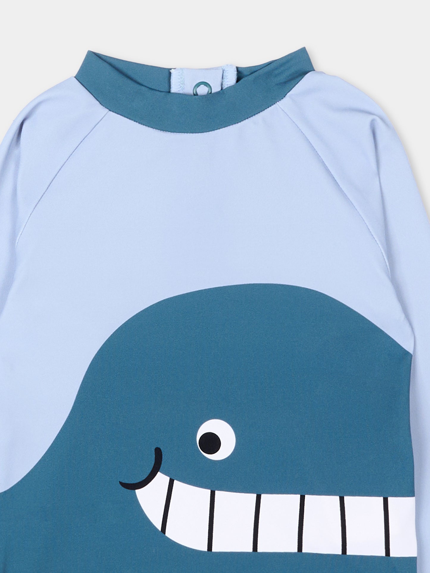 Maglia anti UV celeste per neonato con balena,Stella Mccartney Kids,TYC542-Z0157 685