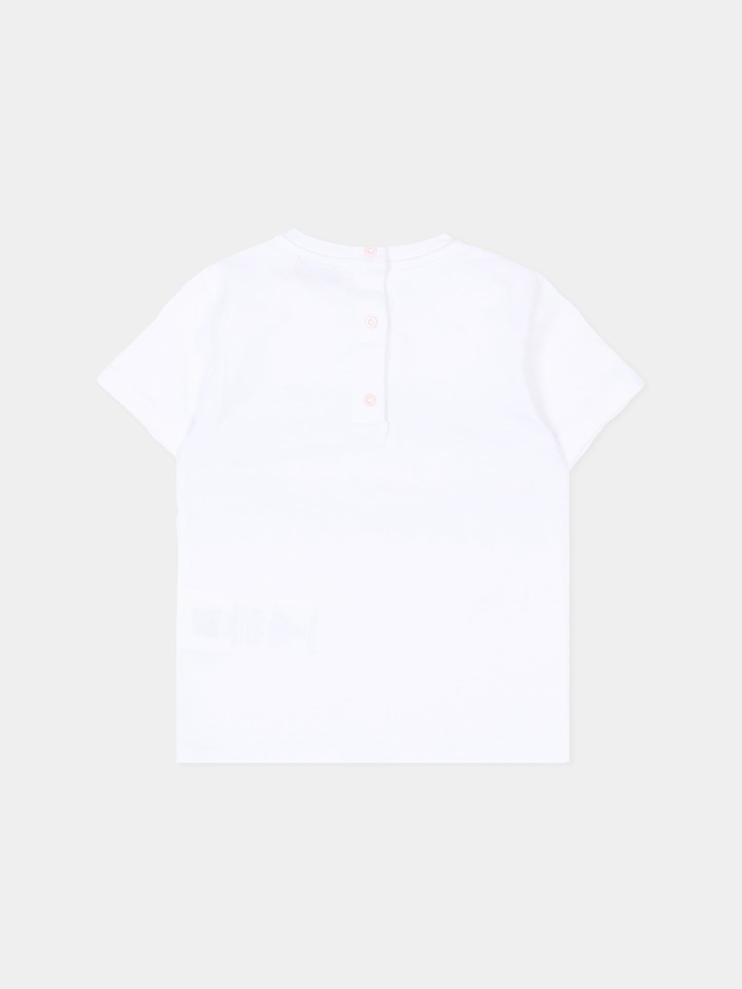 T-Shirt bianca per neonata con stampa,Missoni,MY8031-Z3672 100MC