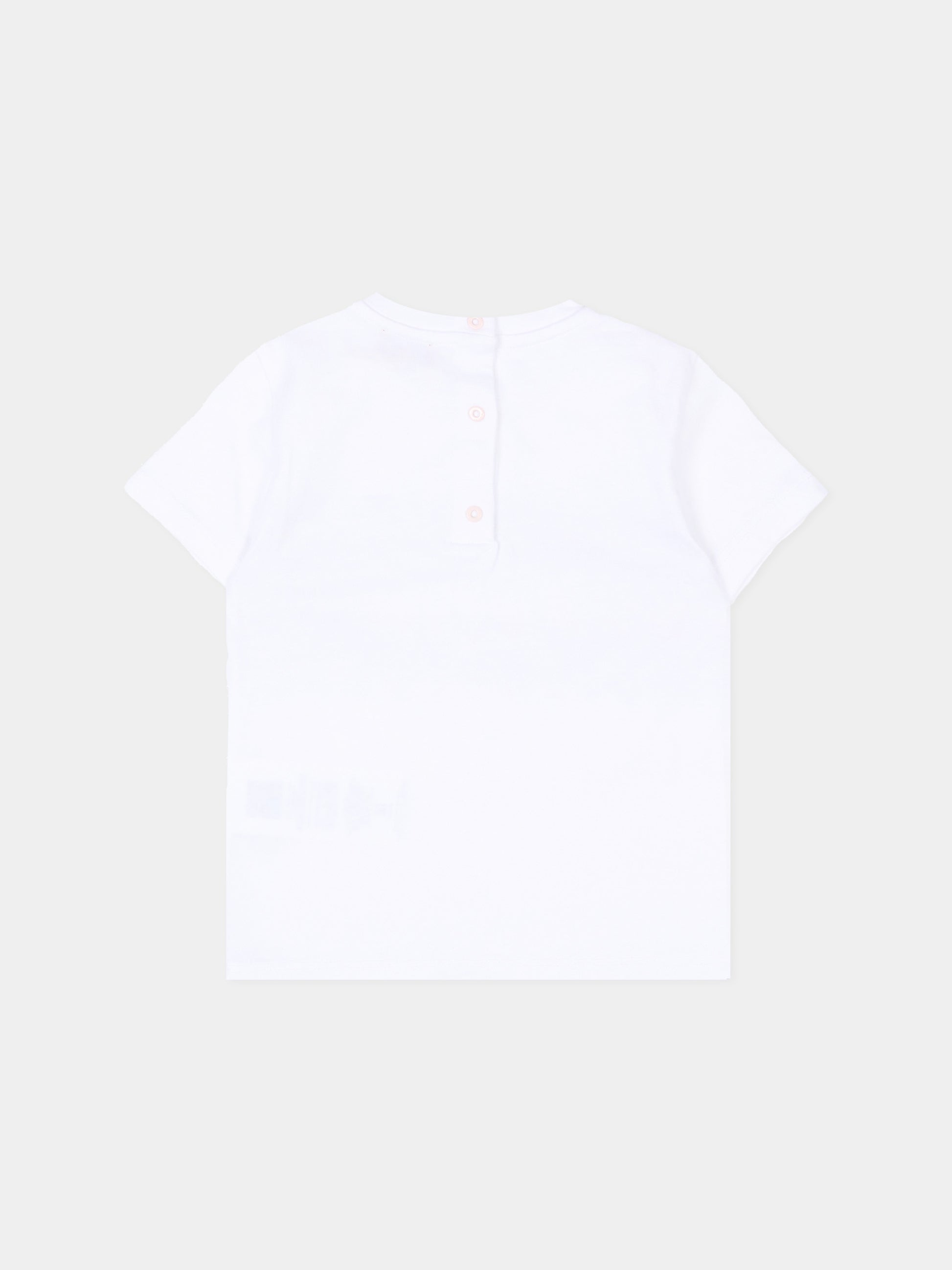 T-Shirt bianca per neonata con stampa,Missoni,MY8031-Z3672 100MC