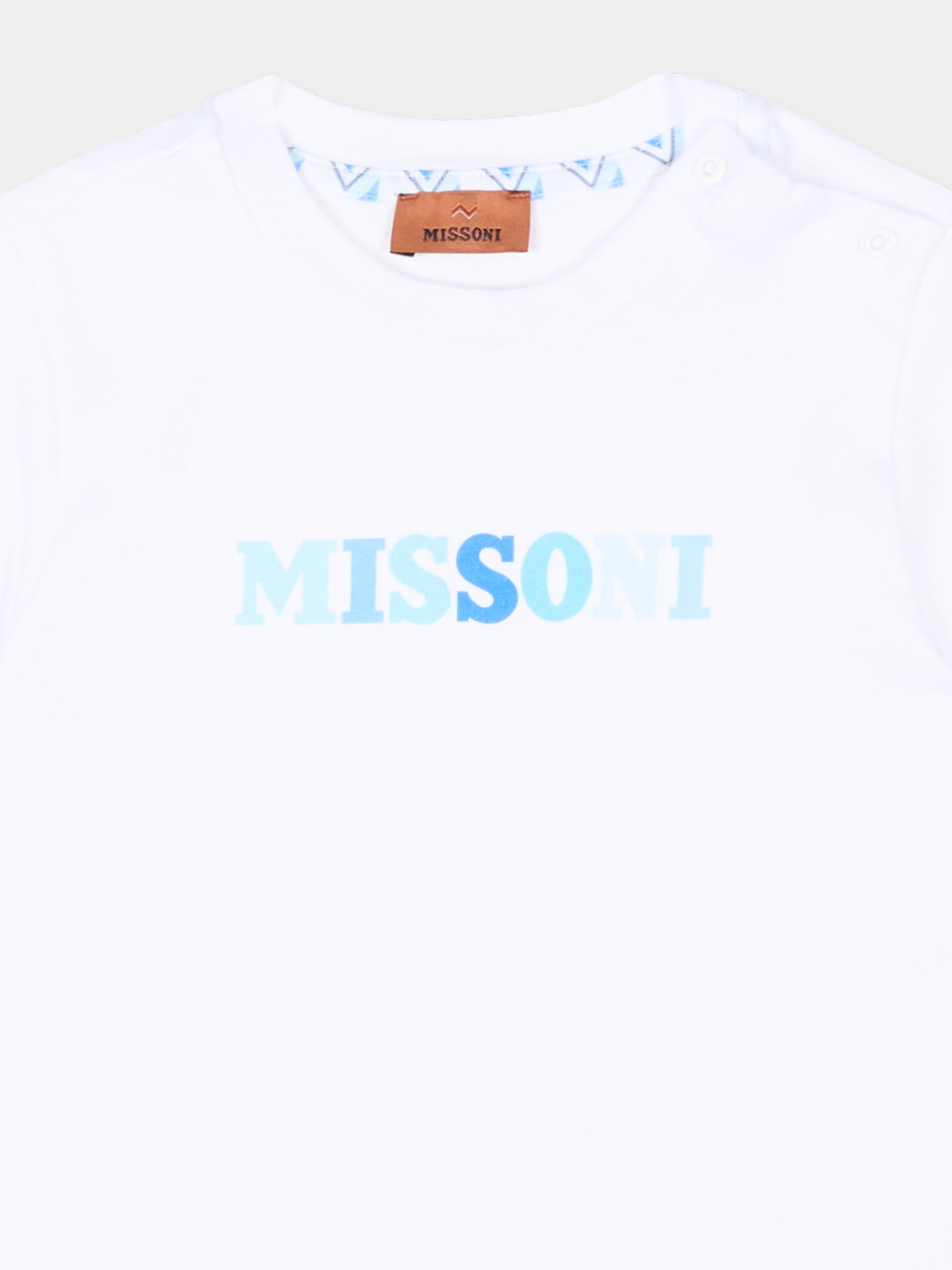 T-Shirt bianca Missoni per neonata,Missoni,MY8511-Z3672 100AZ
