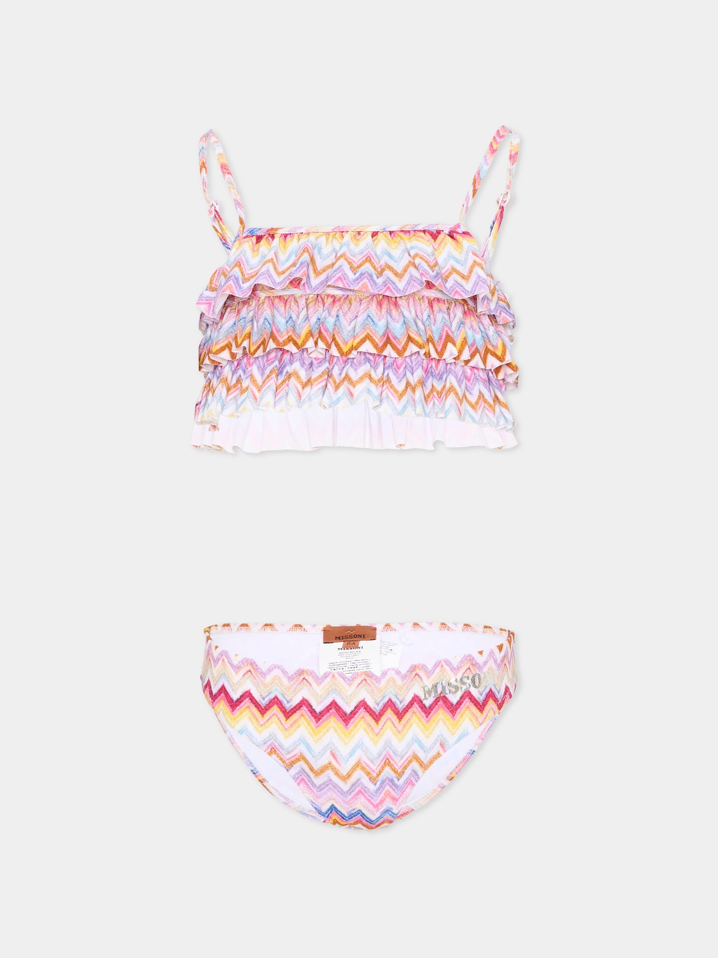 Slip e bikini multicolor per bambina chevron,Missoni,MYCA49-Z3801 999
