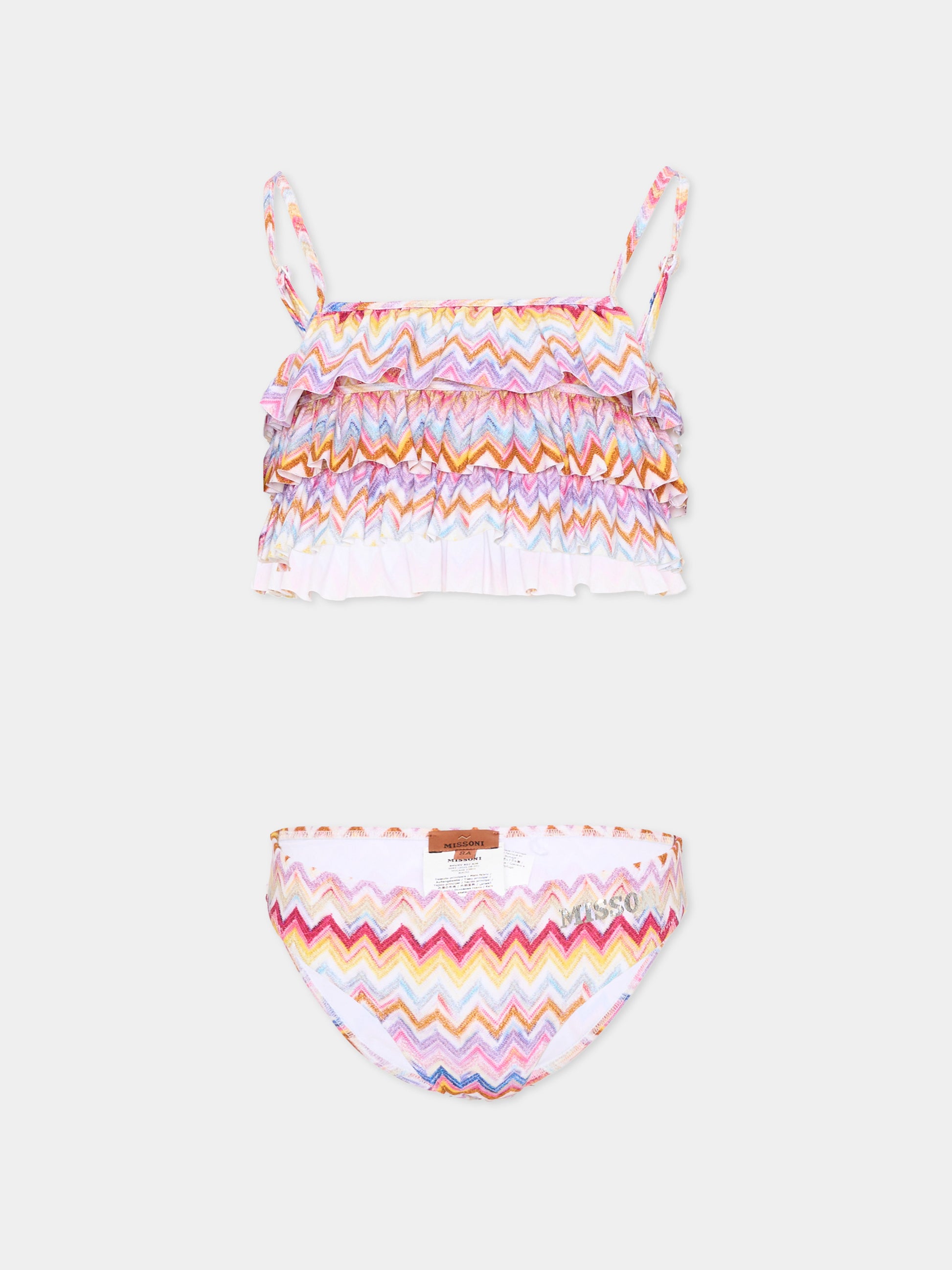 Slip e bikini multicolor per bambina chevron,Missoni,MYCA49-Z3801 999