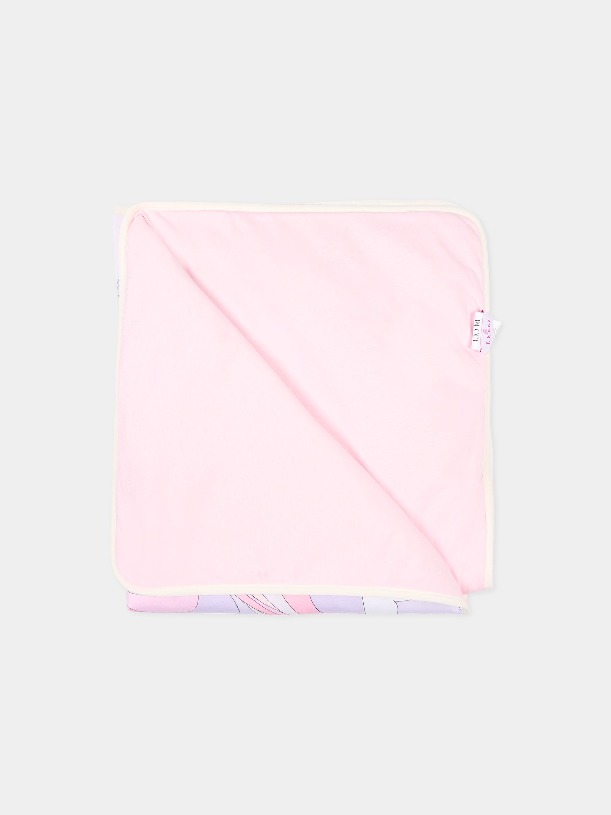 Coperta lilla per neonata con motivi astratti,Emilio Pucci Junior,PY0010-Z3688 508LI