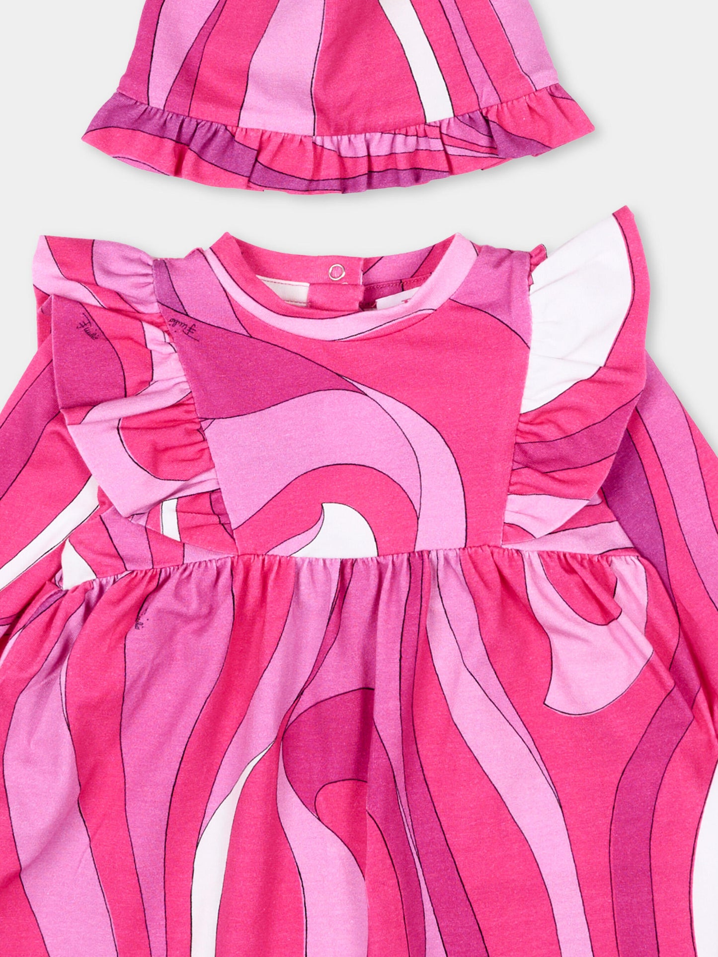 Set tutina viola per neonata con stampa iconica,Emilio Pucci Junior,PYB000-Z3687 570BC