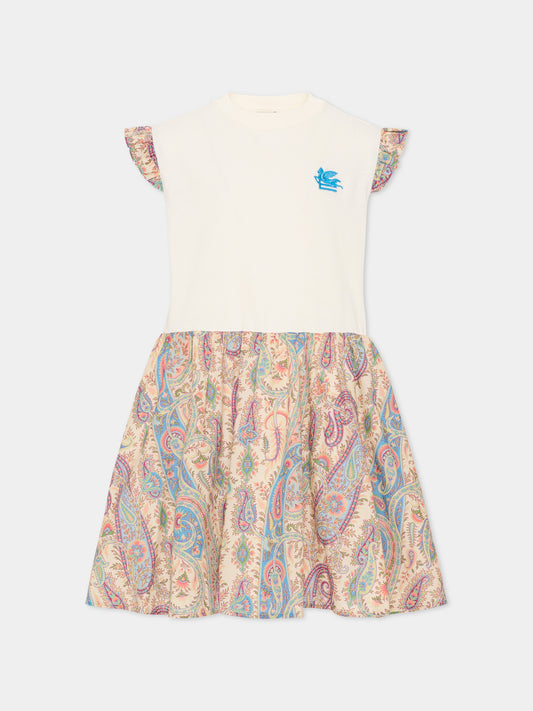 Vestito beige per bambina con Pegaso,Etro,GY1B61-M0081 107MC