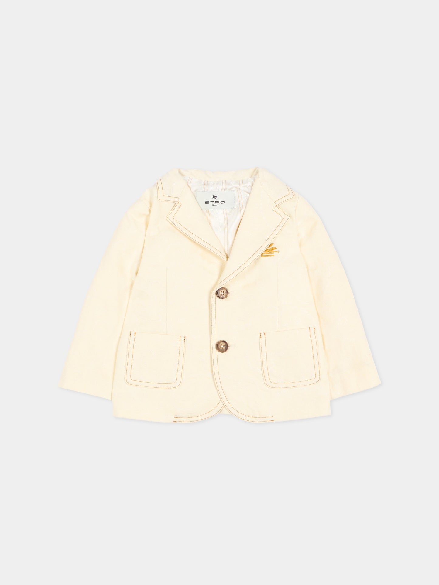 Giacca avorio per neonato paisley jacquard,Etro,GY2504-I0308 105