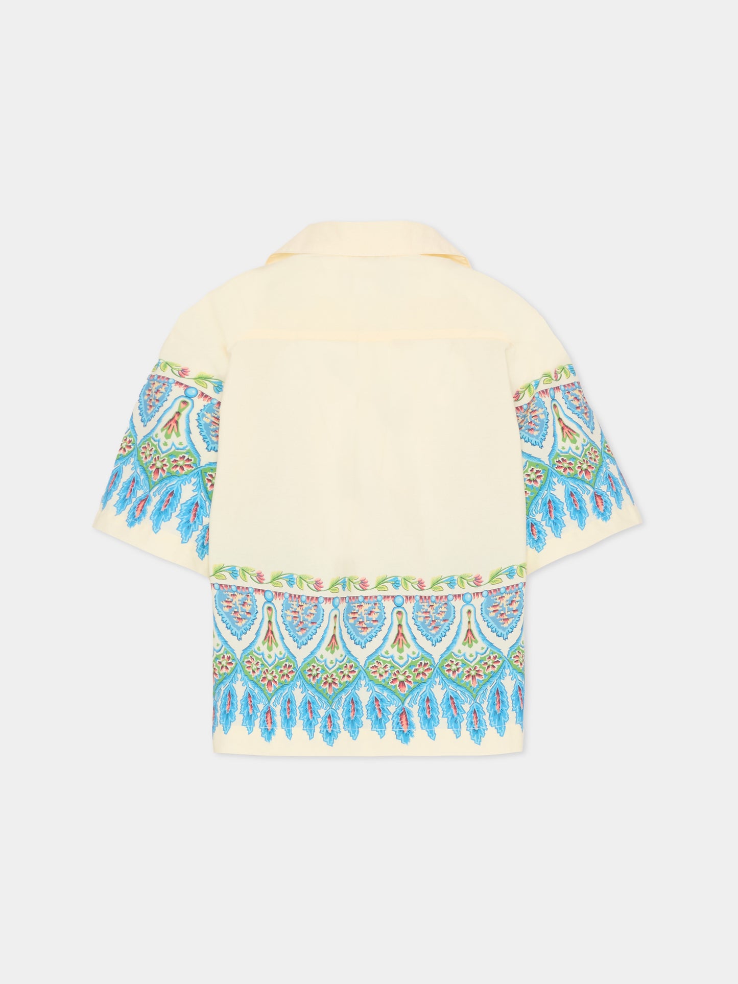 Camicia gialla per bambino con stampa floreale,Etro,GY5P71-P0601 106MC