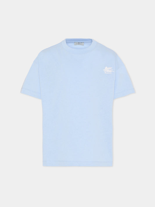 T-shirt celeste per bambino con Pegaso,Etro,GY8P91-Z3672 602