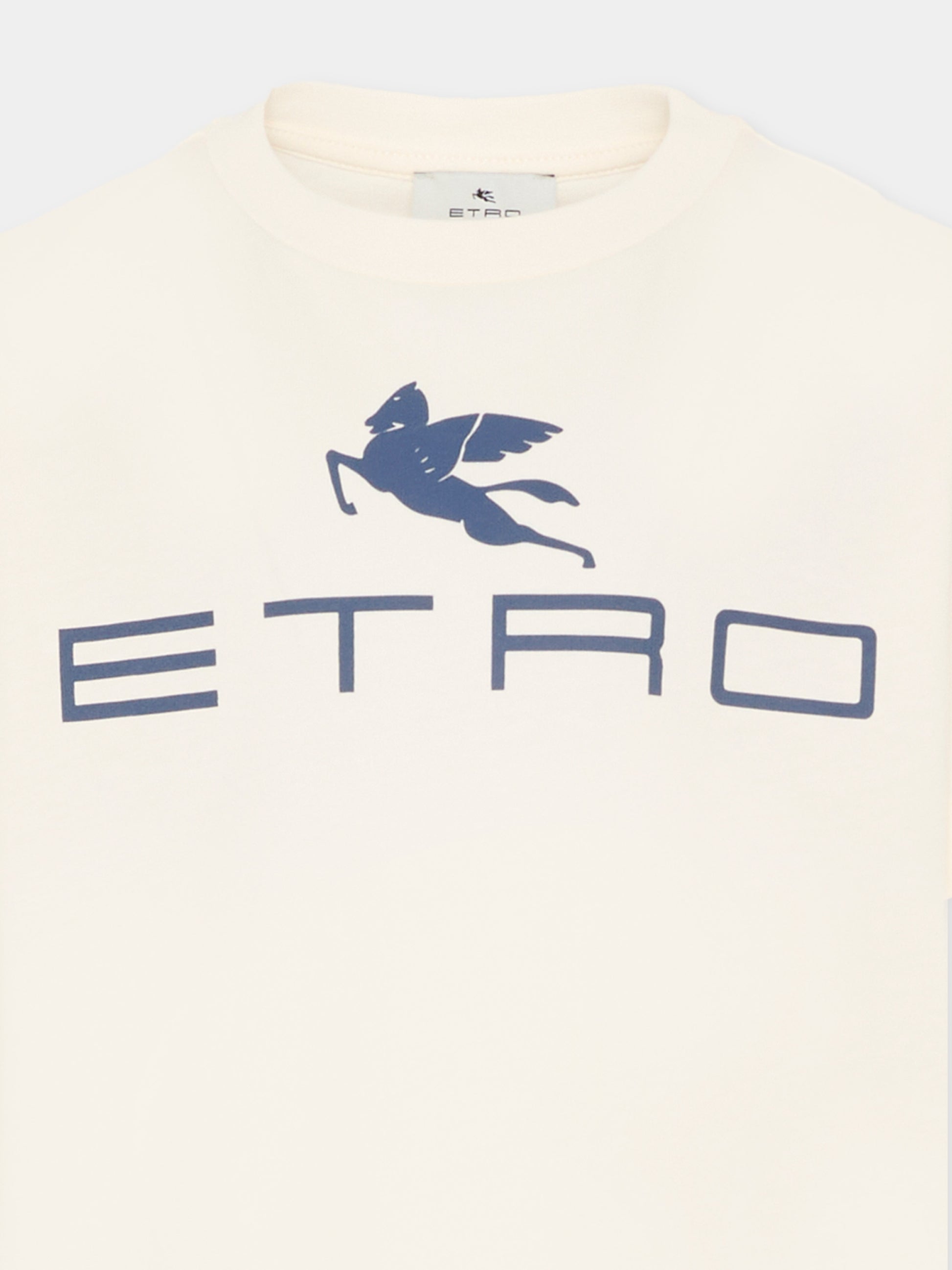 T-shirt avorio per bambini con Pegaso,Etro,GY8Q11-Z3672 102
