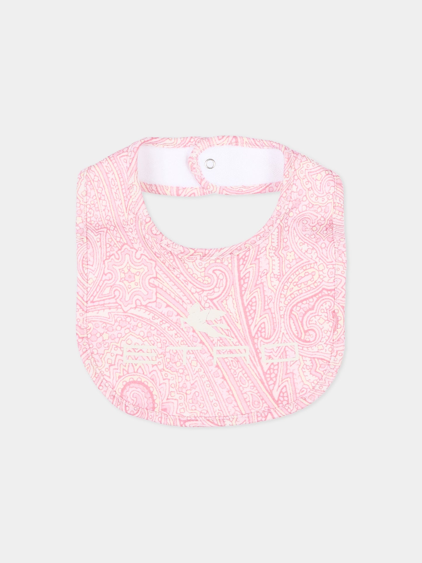 Set tutina rosa per neonata con stampa paisley e logo,Etro,GYB530-Z3771 502