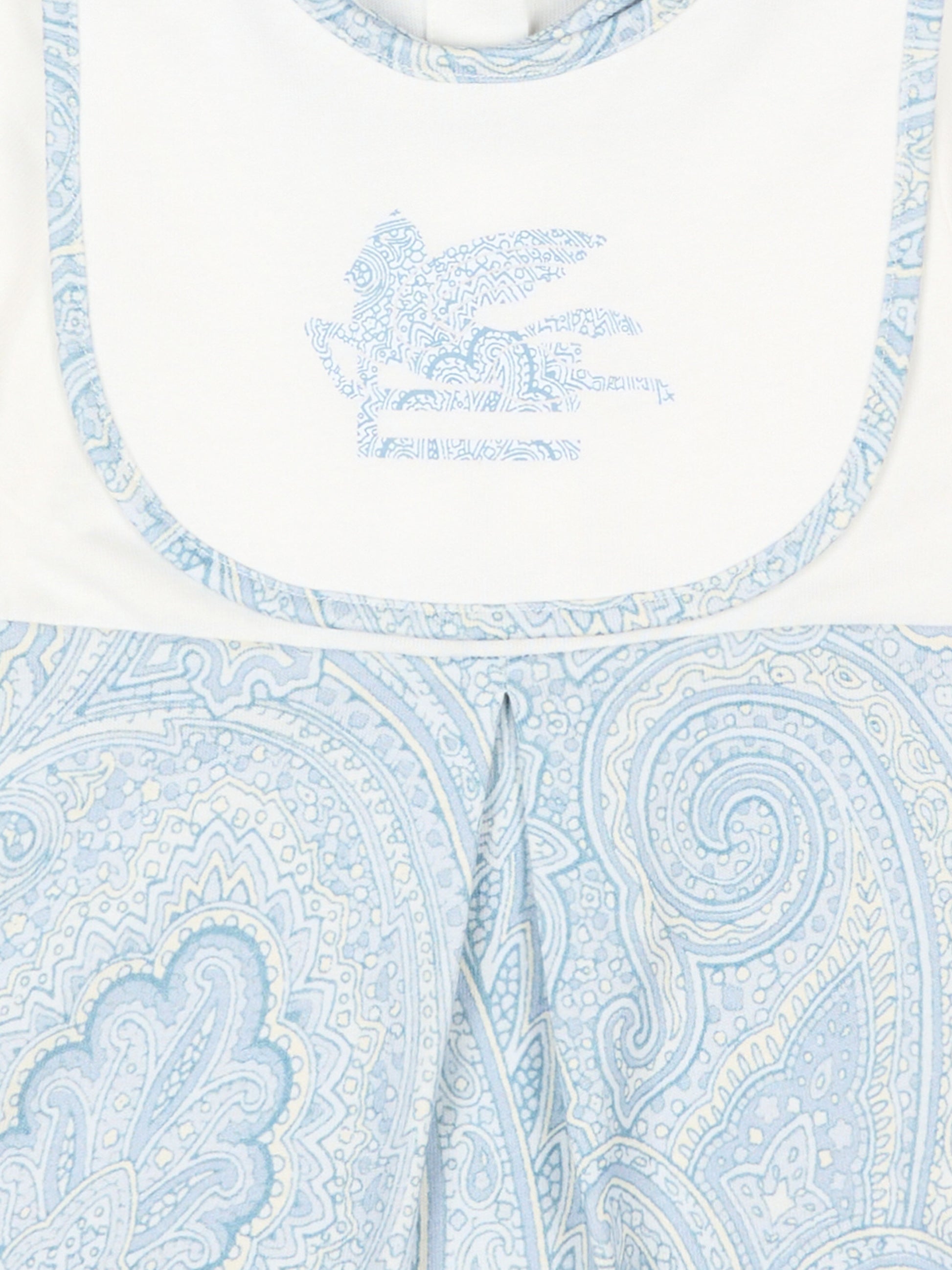 Pagliaccetto celeste per neonato con stampa paisley e logo,Etro,GYB550-Z3771 602
