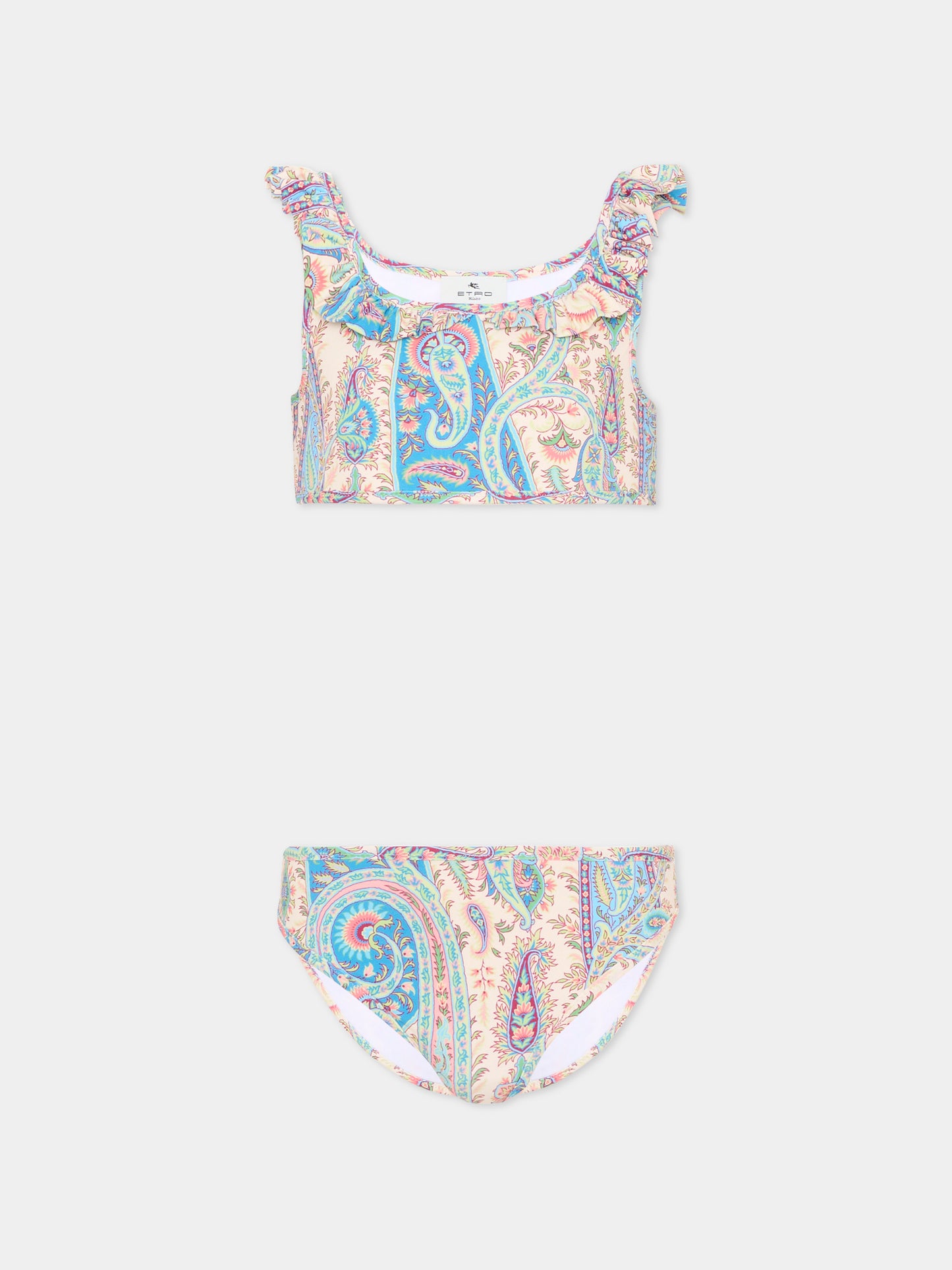 Slip e bikini multicolor per bambina con stampa paisley,Etro,GYCA39-J0556 107MC