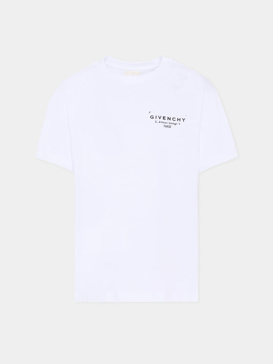 T-shirt bianca per bambini con logo,Givenchy Kids,H31075 10P