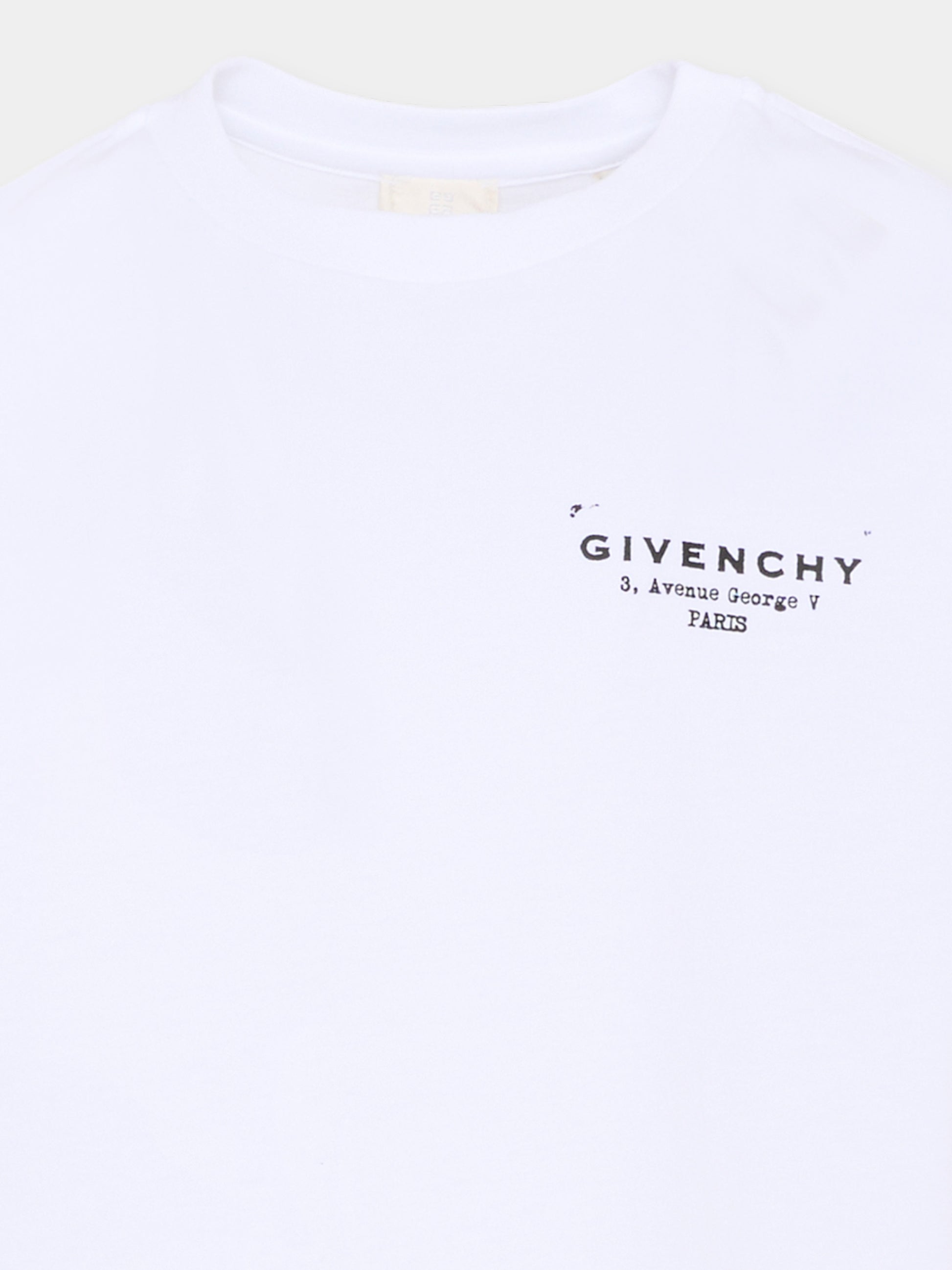 T-shirt bianca per bambini con logo,Givenchy Kids,H31075 10P