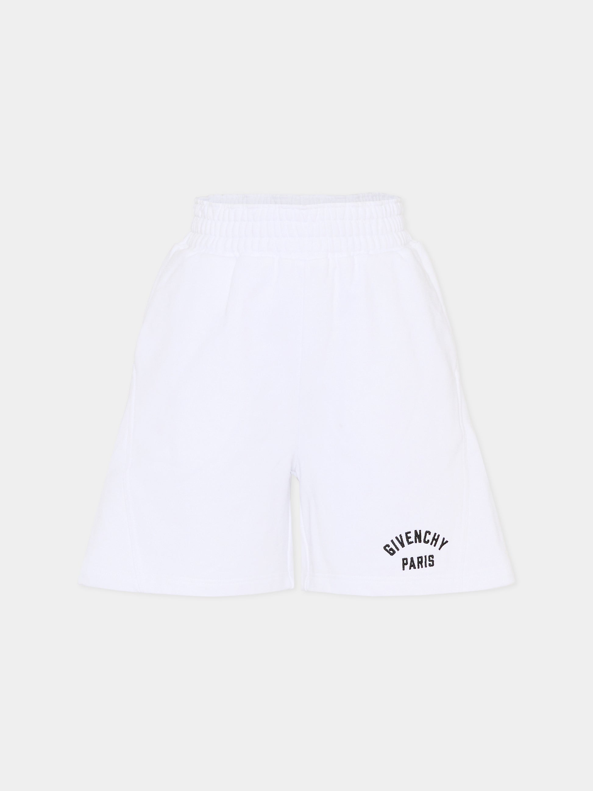 Shorts bianchi per bambino con logo ricamato,Givenchy Kids,H31100 10P