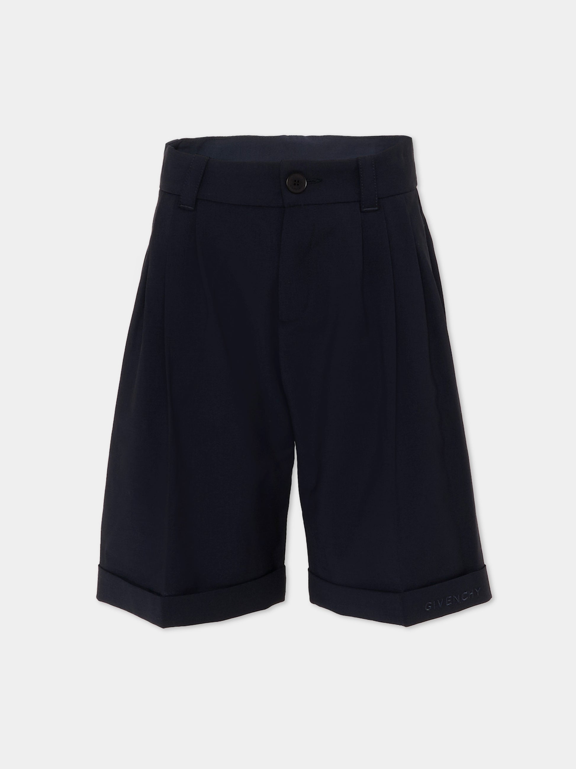 Shorts blu eleganti per bambino con logo,Givenchy Kids,H31111 061