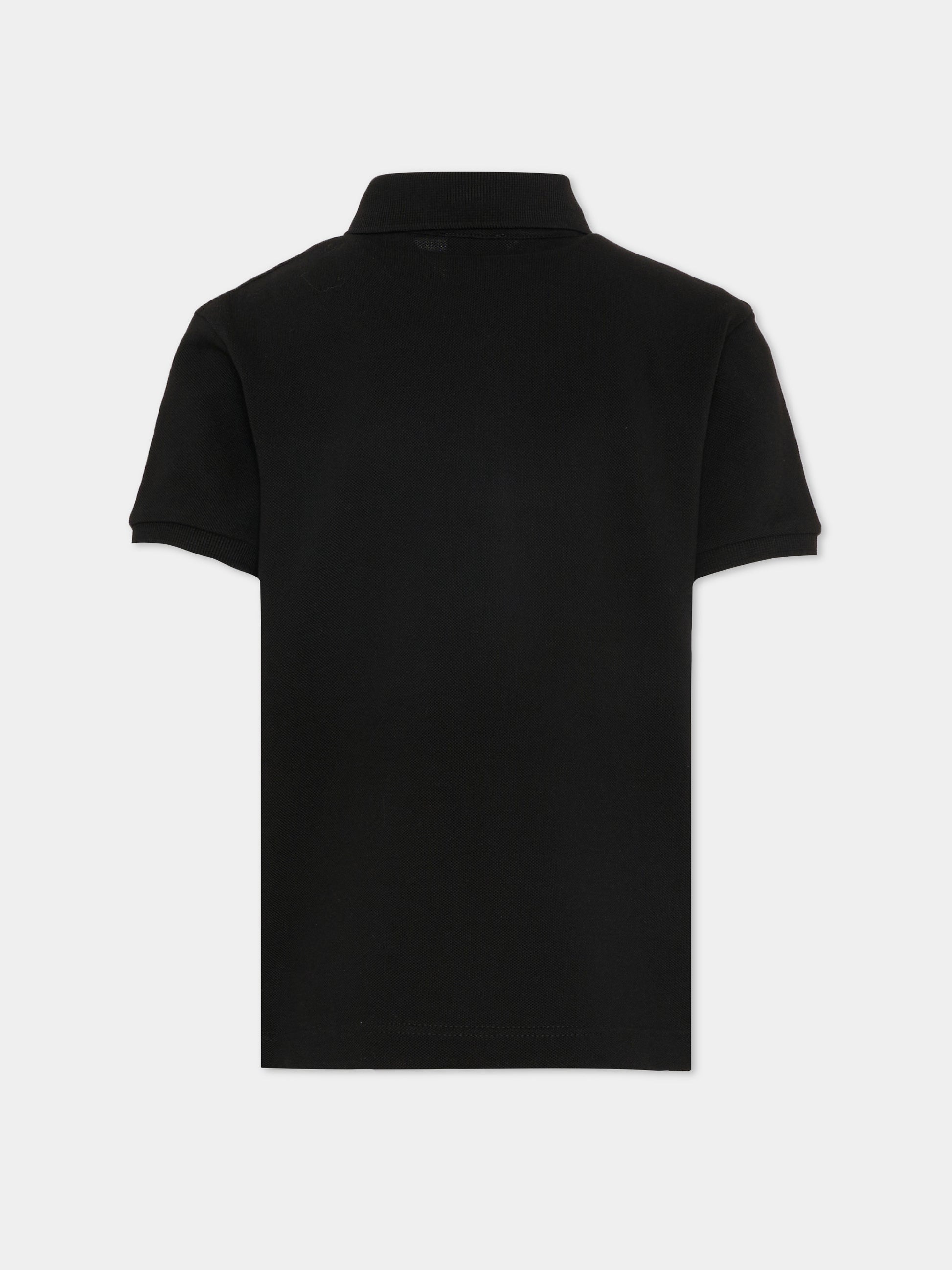 Polo nera per bambino con logo,Givenchy Kids,H31121 09B