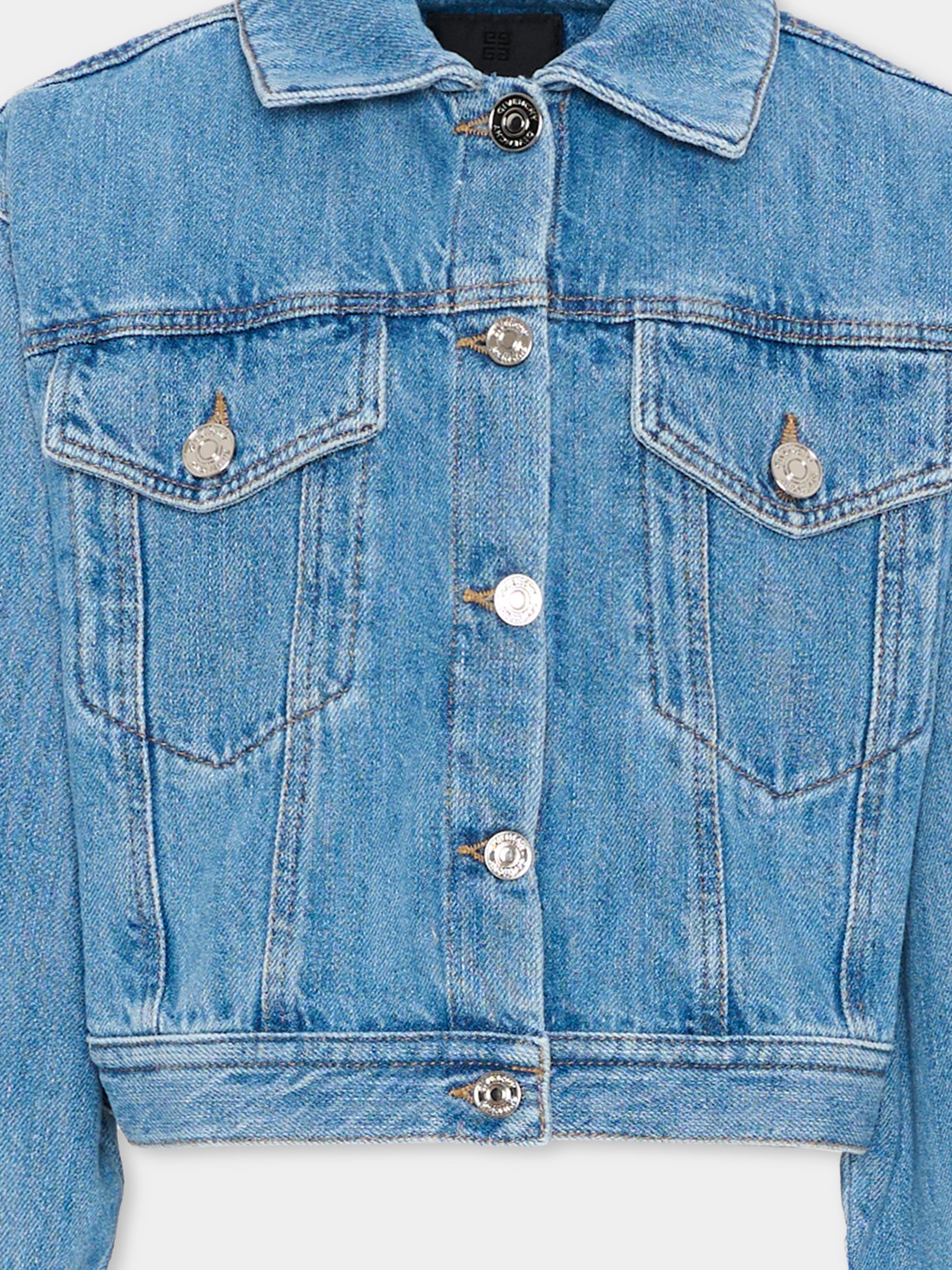 Giubbotto di jeans denim per bambina,Givenchy Kids,H31140 Z10