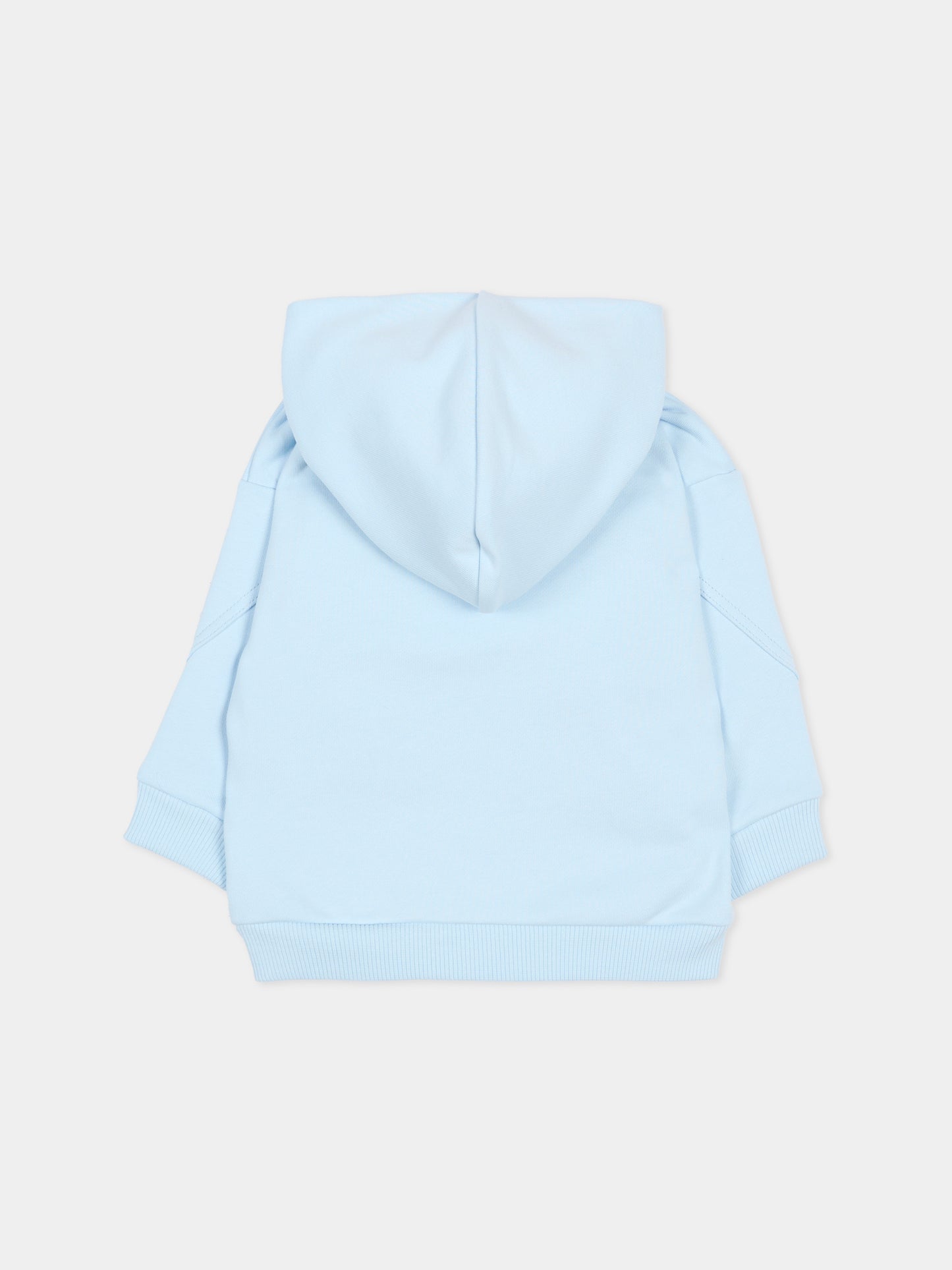 Felpa celeste per neonato con logo,Givenchy Kids,H31195 77L