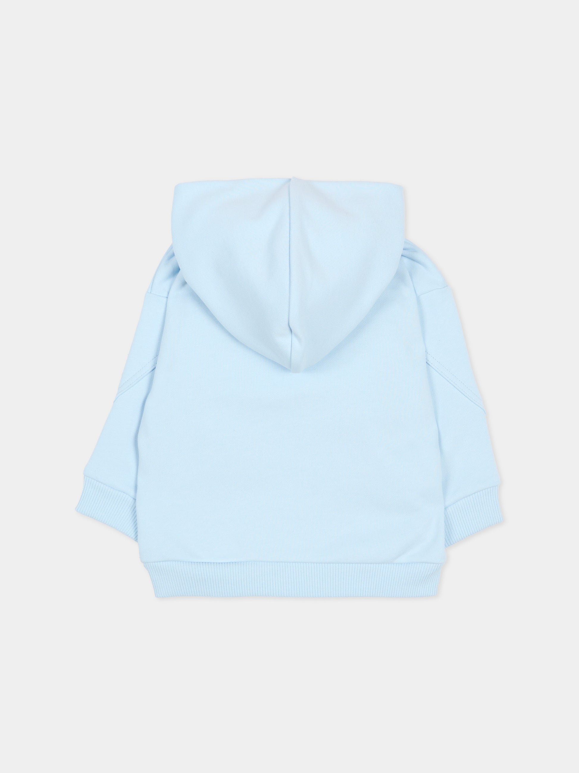 Felpa celeste per neonato con logo,Givenchy Kids,H31195 77L