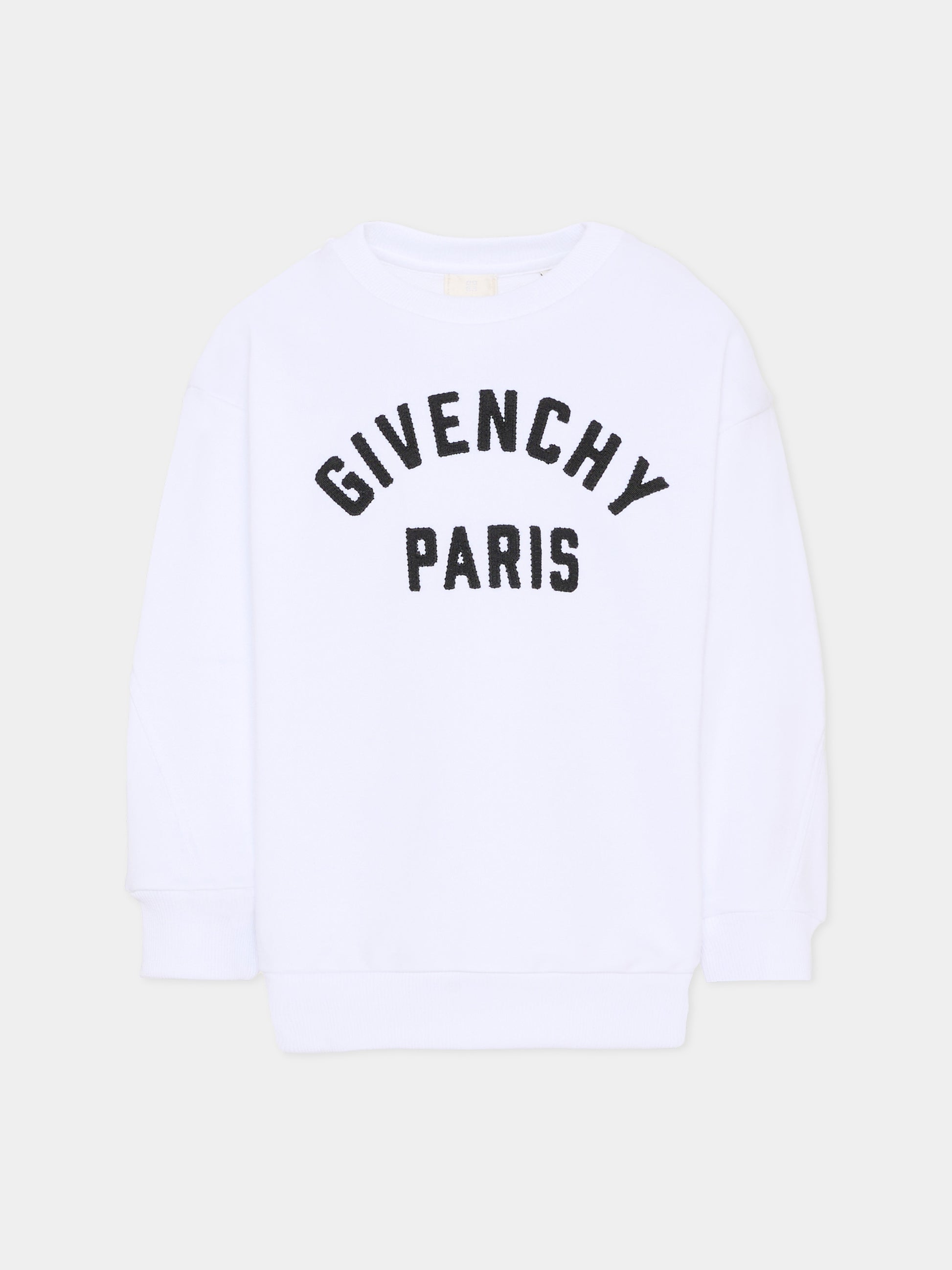 Felpa bianca per bambini con logo,Givenchy Kids,H31214 10P
