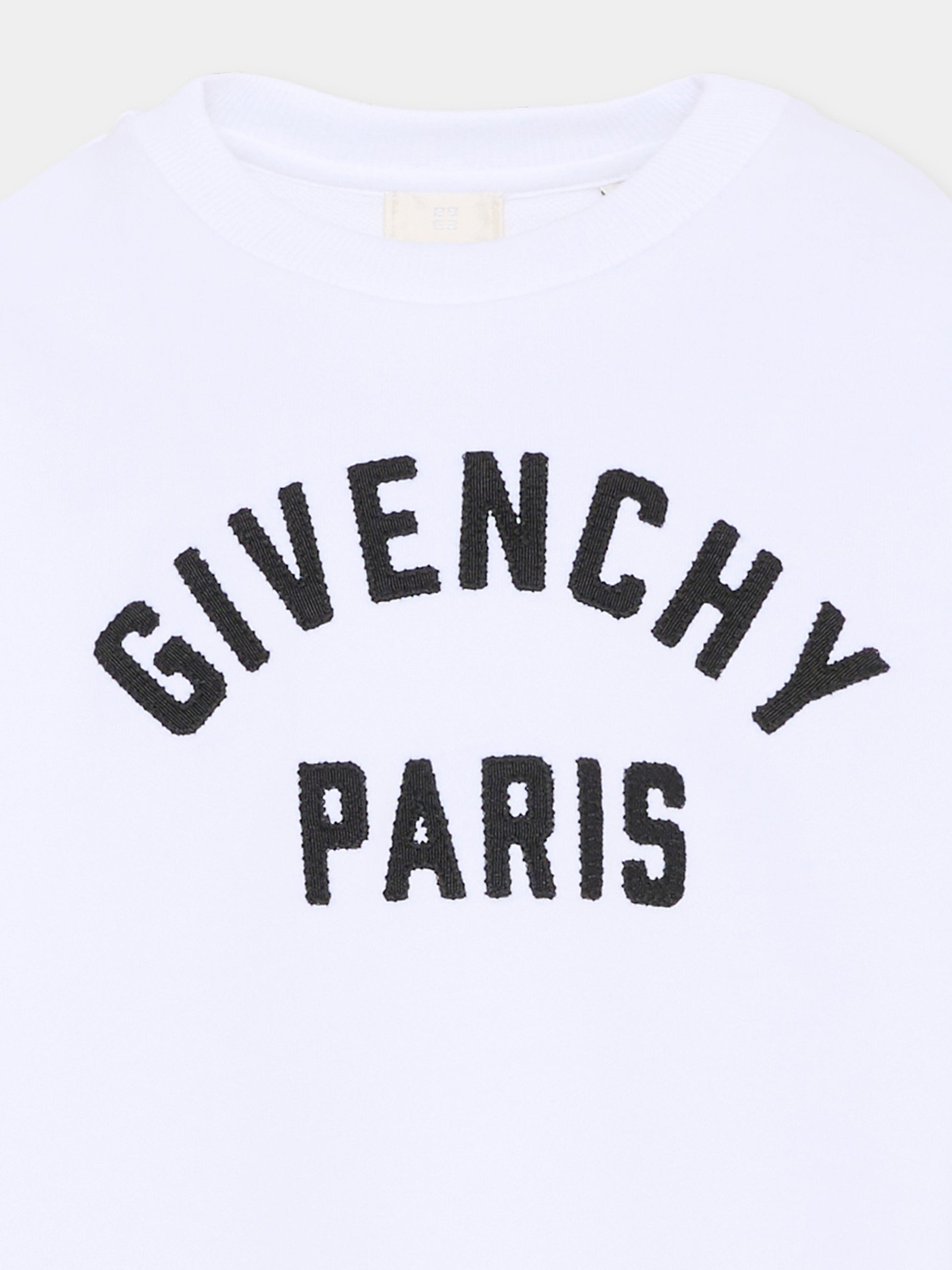 Felpa bianca per bambini con logo,Givenchy Kids,H31214 10P