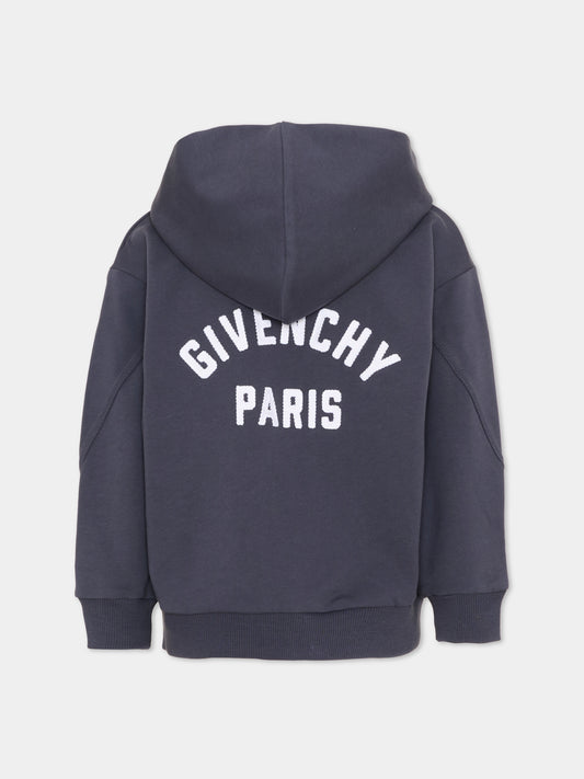 Felpa grigia per bambino con logo,Givenchy Kids,H31215 061