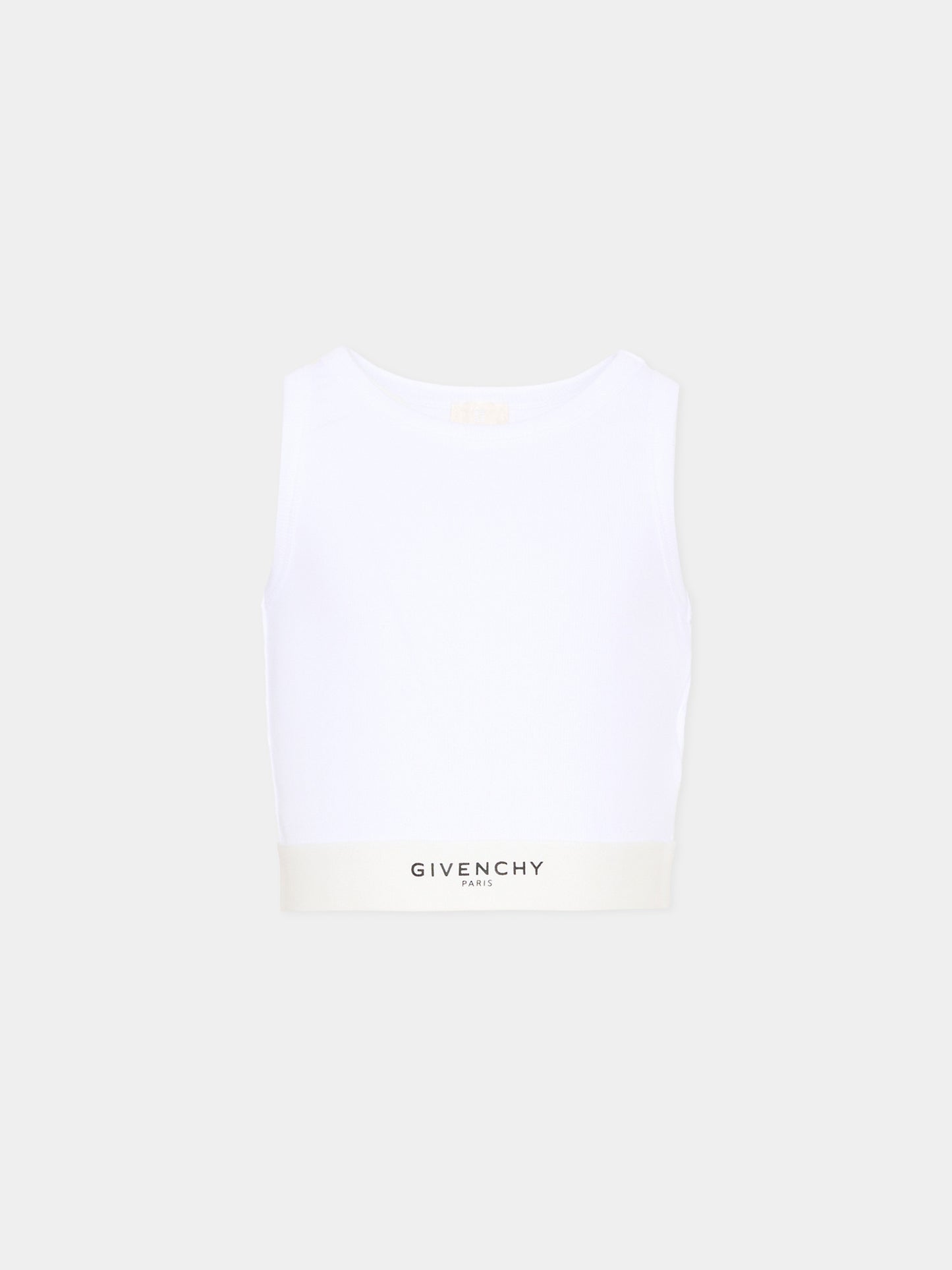 Top bianco per bambina con logo,Givenchy Kids,H31223 10P