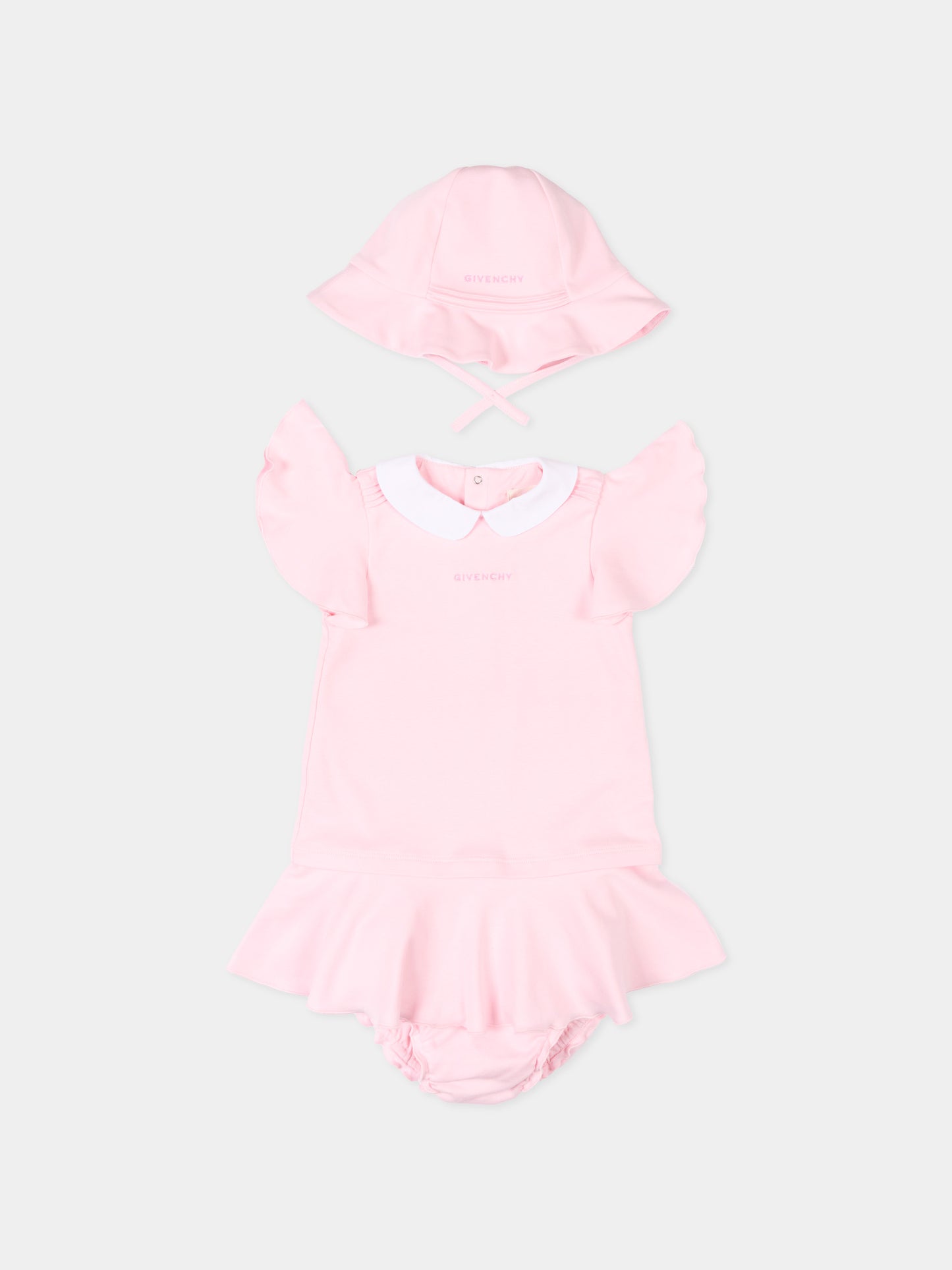 Vestito rosa per neonata con logo,Givenchy Kids,H31268 44Z