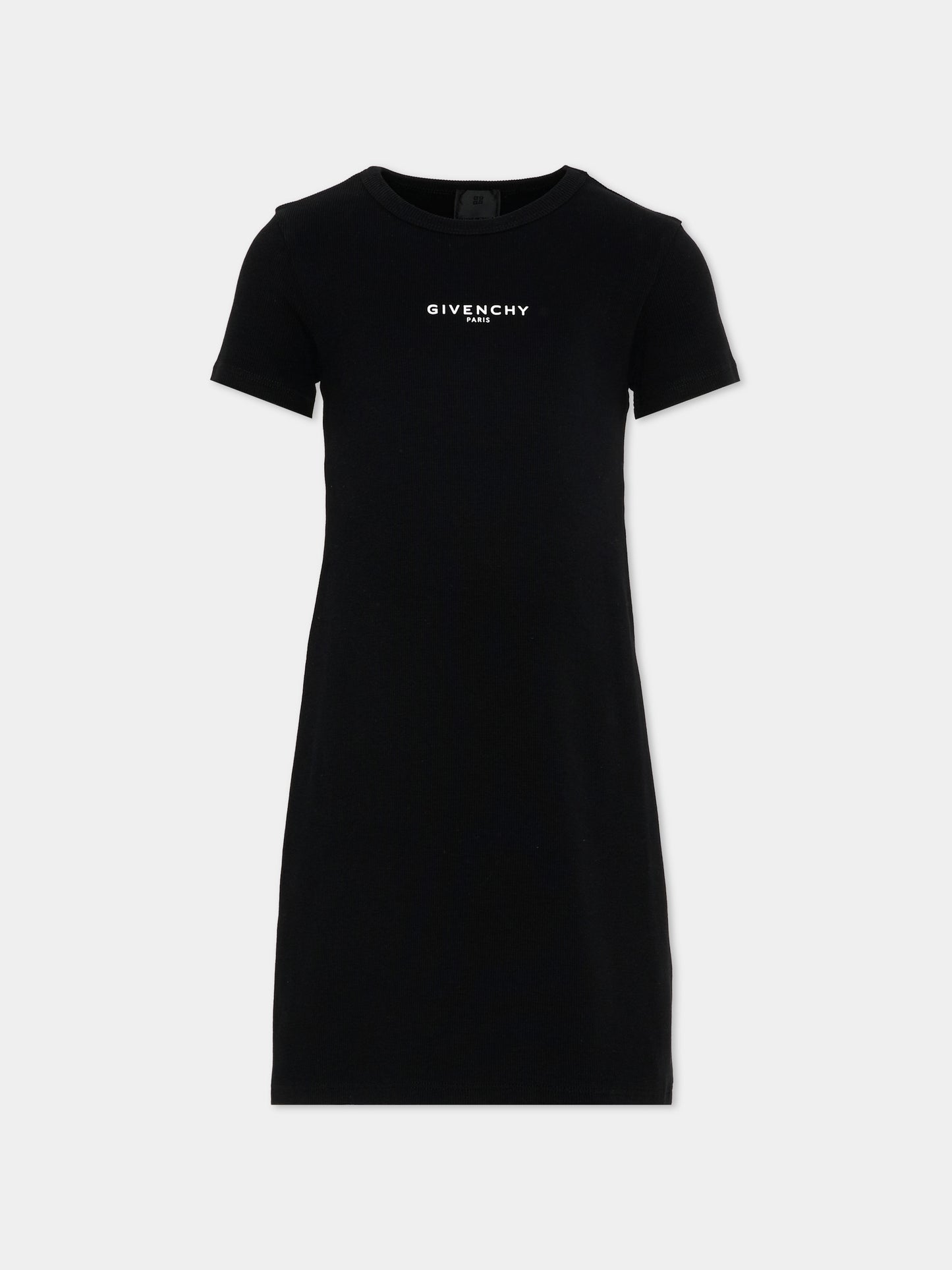 Vestito nero per bambina con logo,Givenchy Kids,H31222 09B
