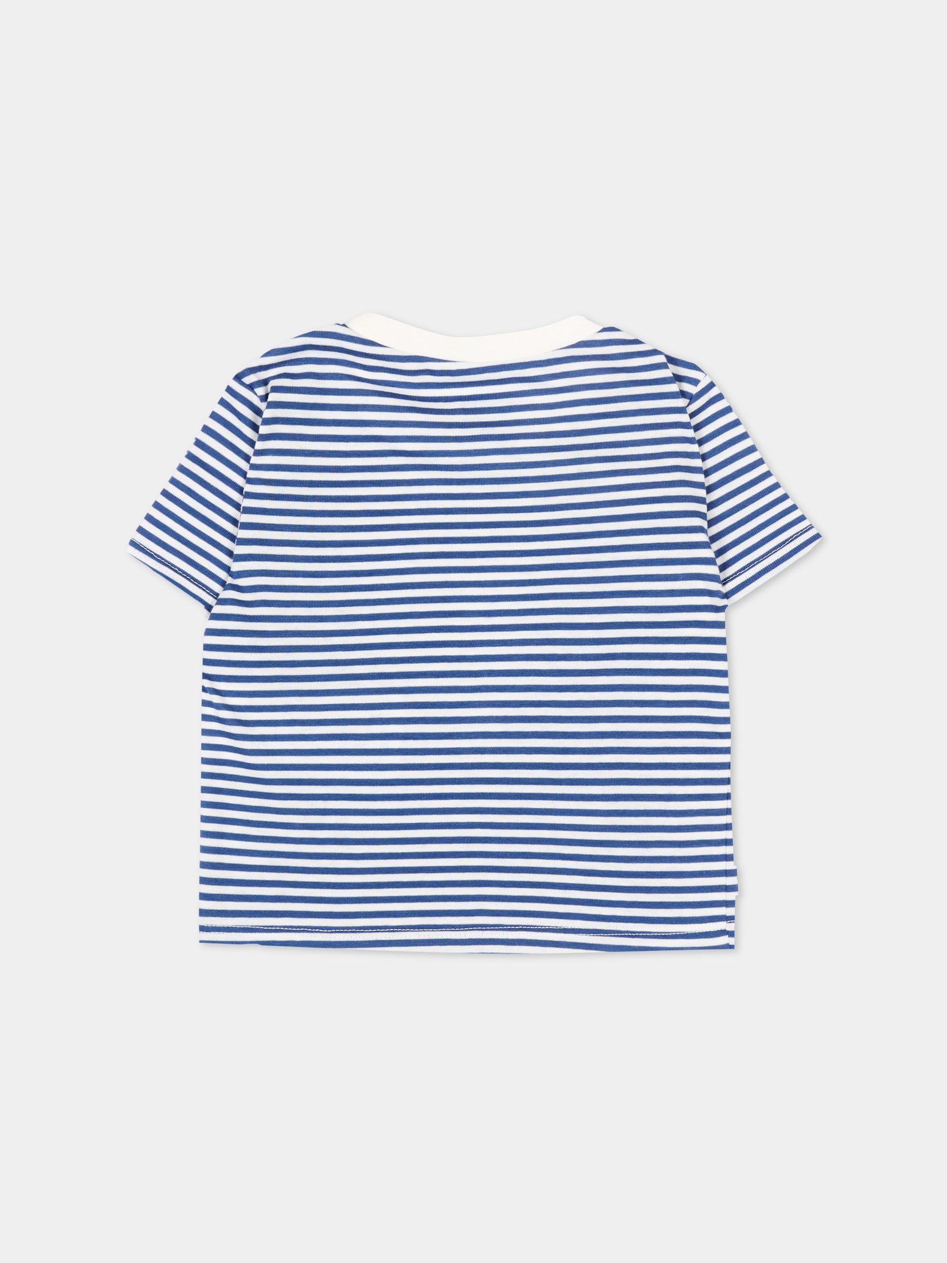T-shirt multicolor per neonato a righe,Levi's Kids,6EP612 U69