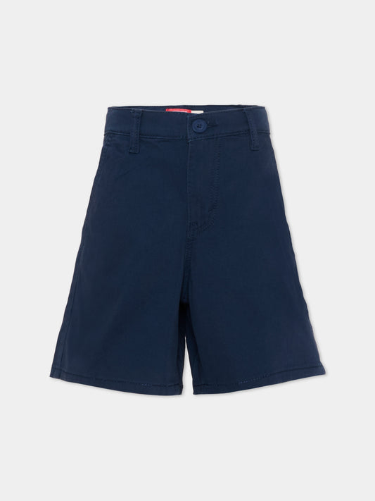 Shorts blu per bambino,Levi's Kids,9EM375 C8D