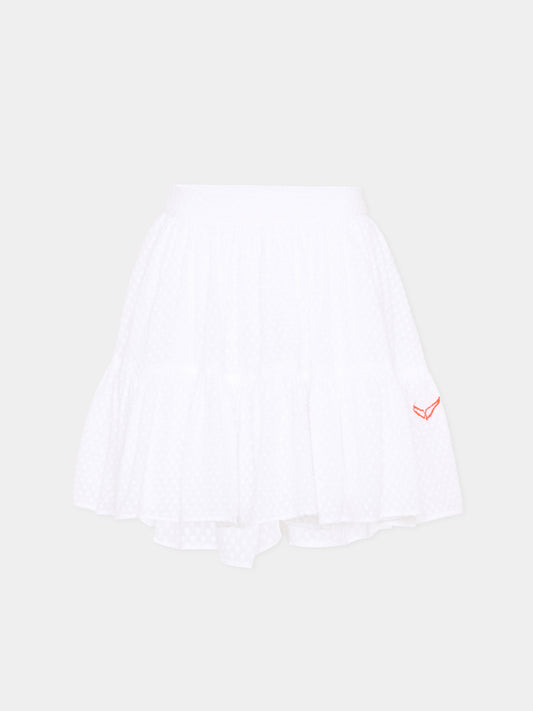 Gonna bianca per bambina con wings,Zadig & Voltaire Kids,X60549 10P