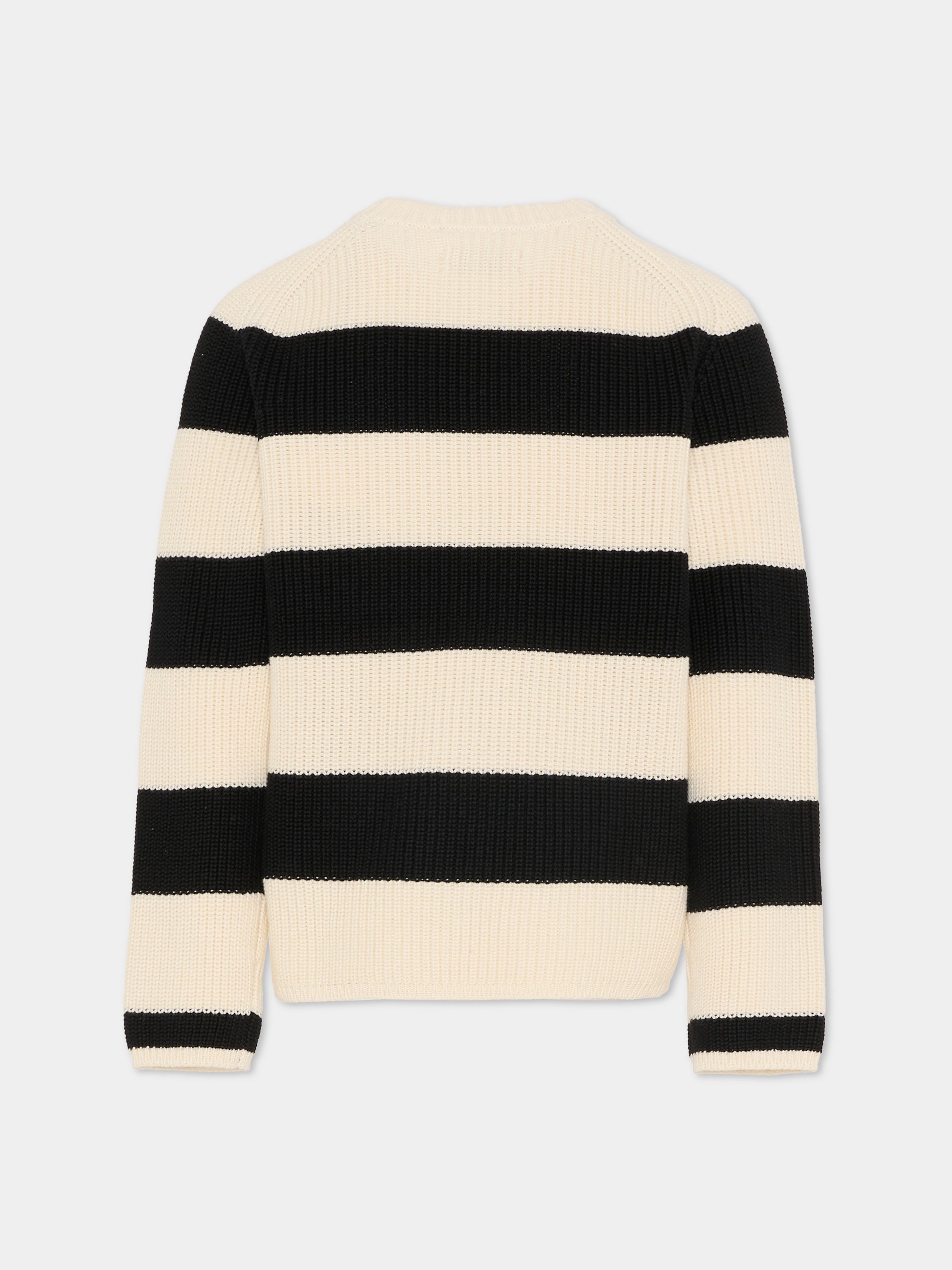 Maglione avorio per bambino con logo ricamato,Zadig & Voltaire Kids,X60597 N70