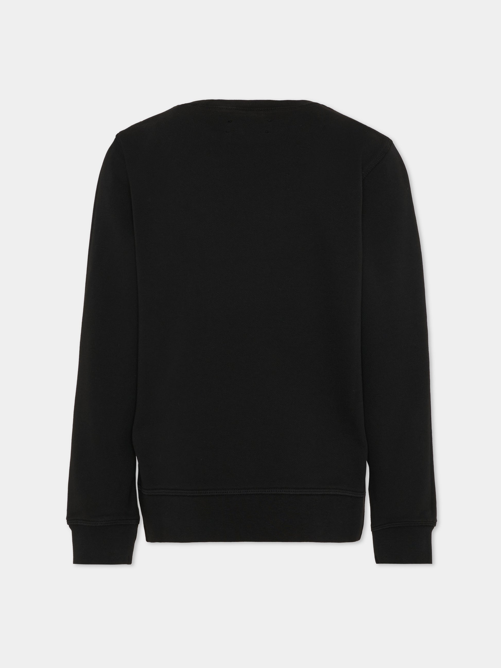 Felpa nera per bambino con logo,Zadig & Voltaire Kids,X60600 09B