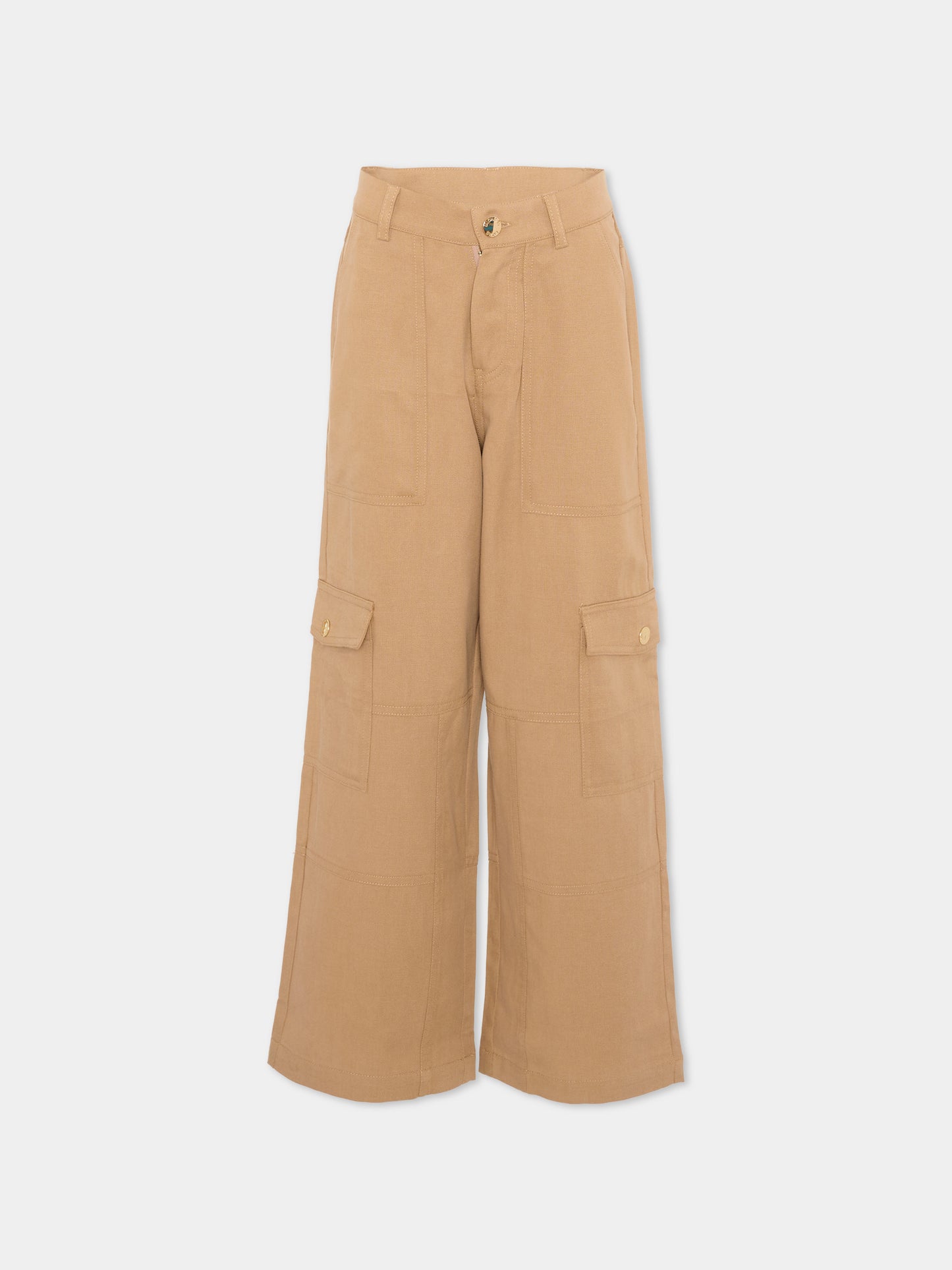 Pantaloni beige per bambina cargo,Michael Kors,R30579 263