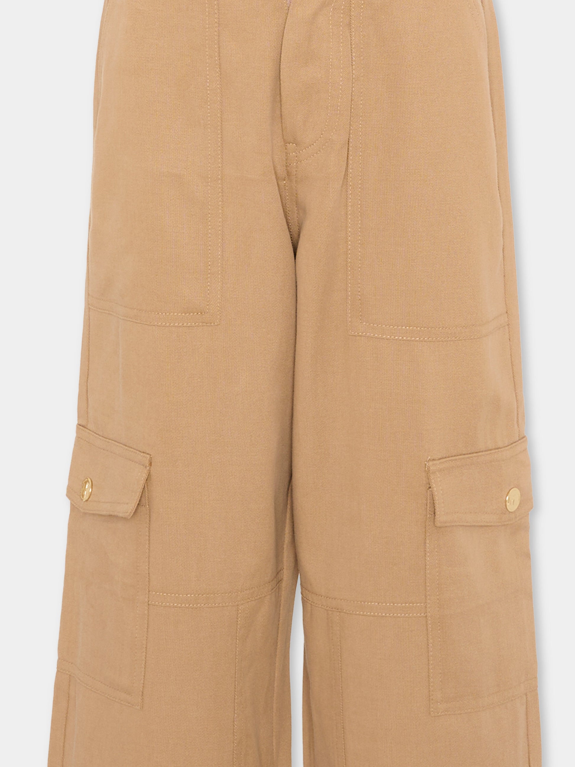 Pantaloni beige per bambina cargo,Michael Kors,R30579 263