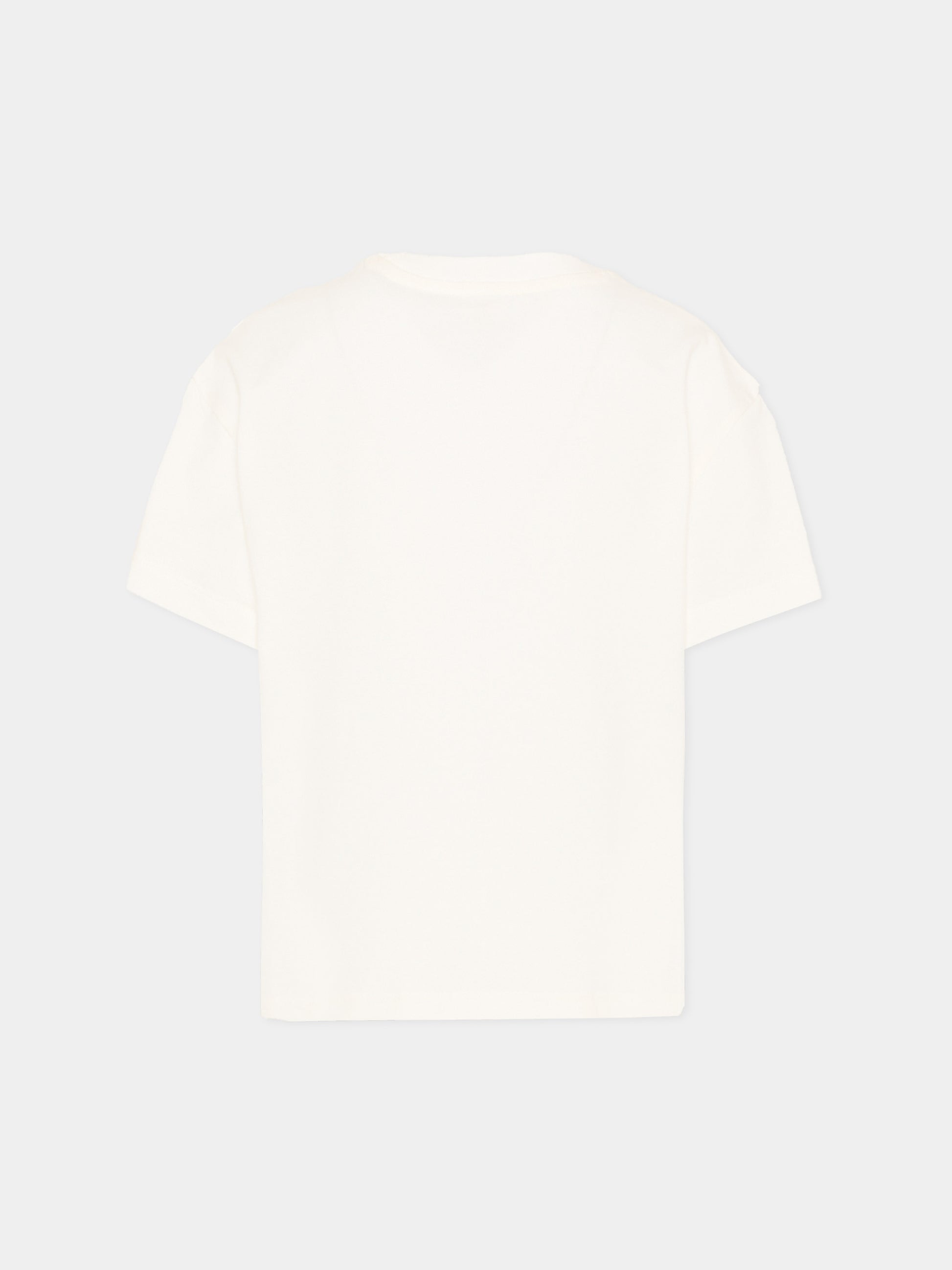 T-shirt avorio per bambina con logo,Michael Kors,R30602 117