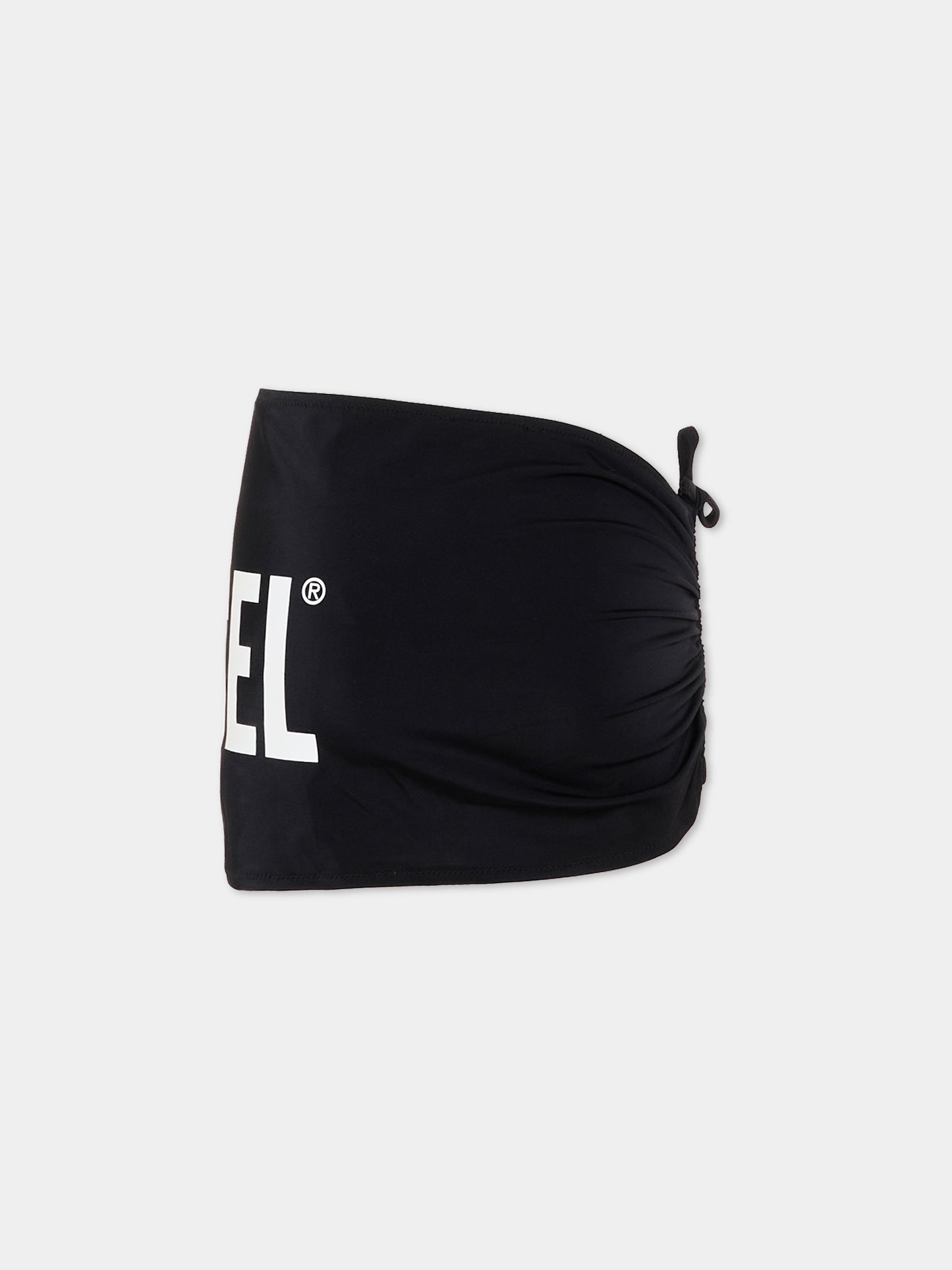 Copricostume nero per bambina con logo,Diesel,J02736 KYAG8 K900