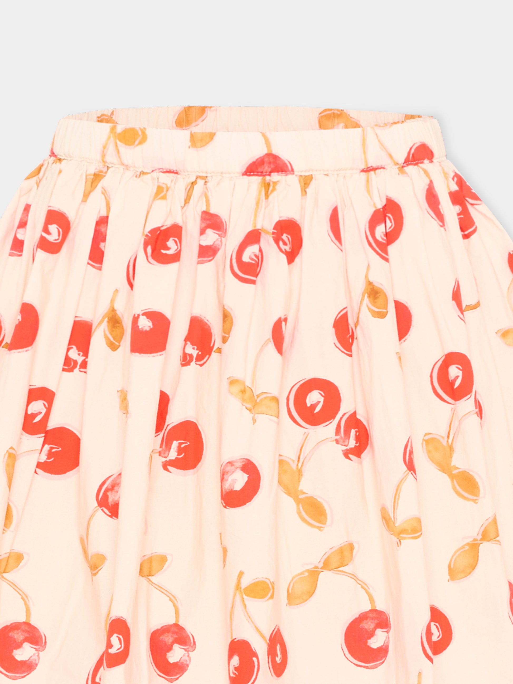 Gonna multicolor per bambina con ciliegie,Bonpoint,S06GSKW00010 603A