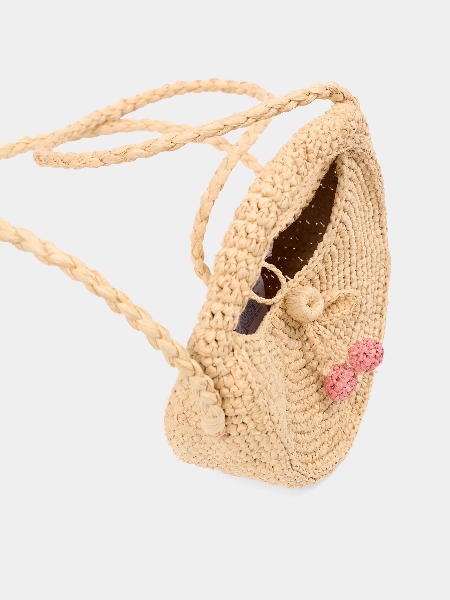 Borsa beige con ciliegie per bambina,Bonpoint,S06GBAW00002 006